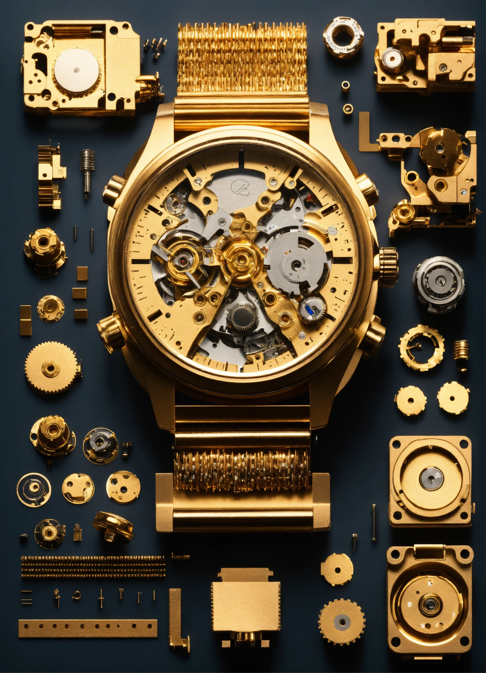 Lexica - Digital watch, mechanical parts, Knolling, Knolling layout ...