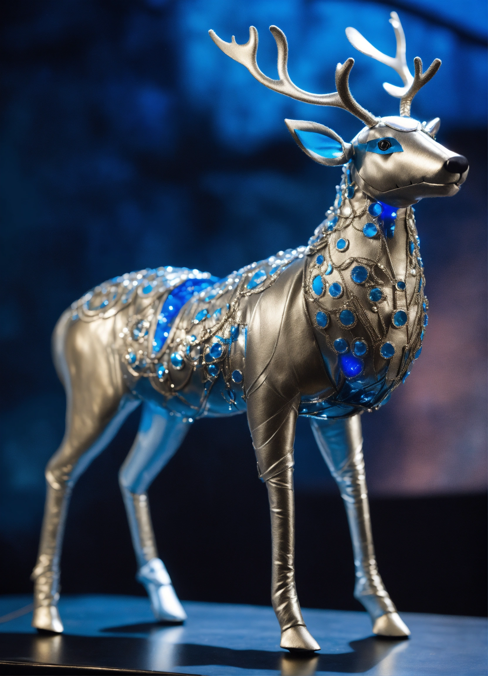 Lexica - A silver reindeer puppet inspired by Tron Legacy movie, the ...