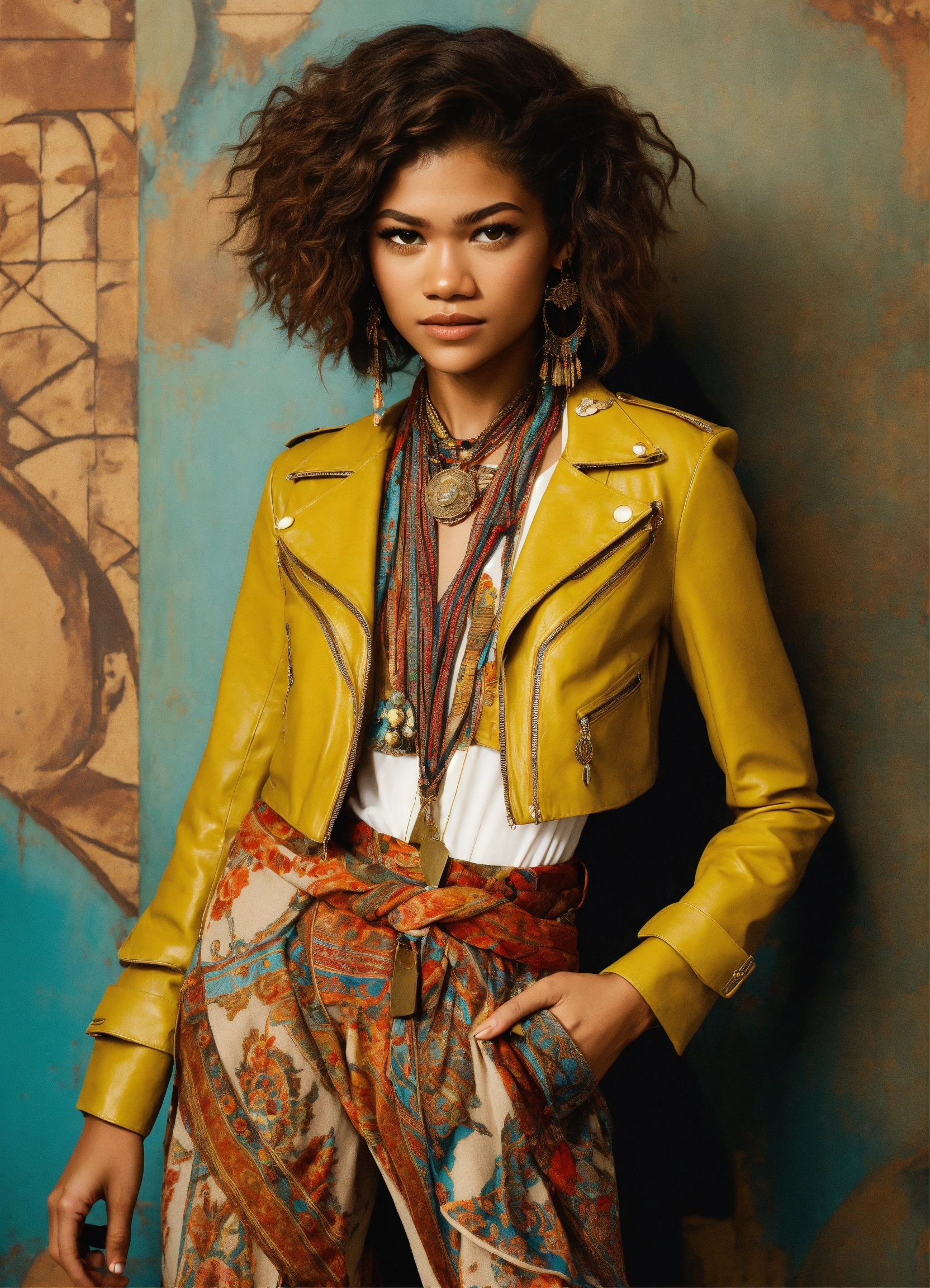 Lexica - Zendaya secret agents bohemian chic attire