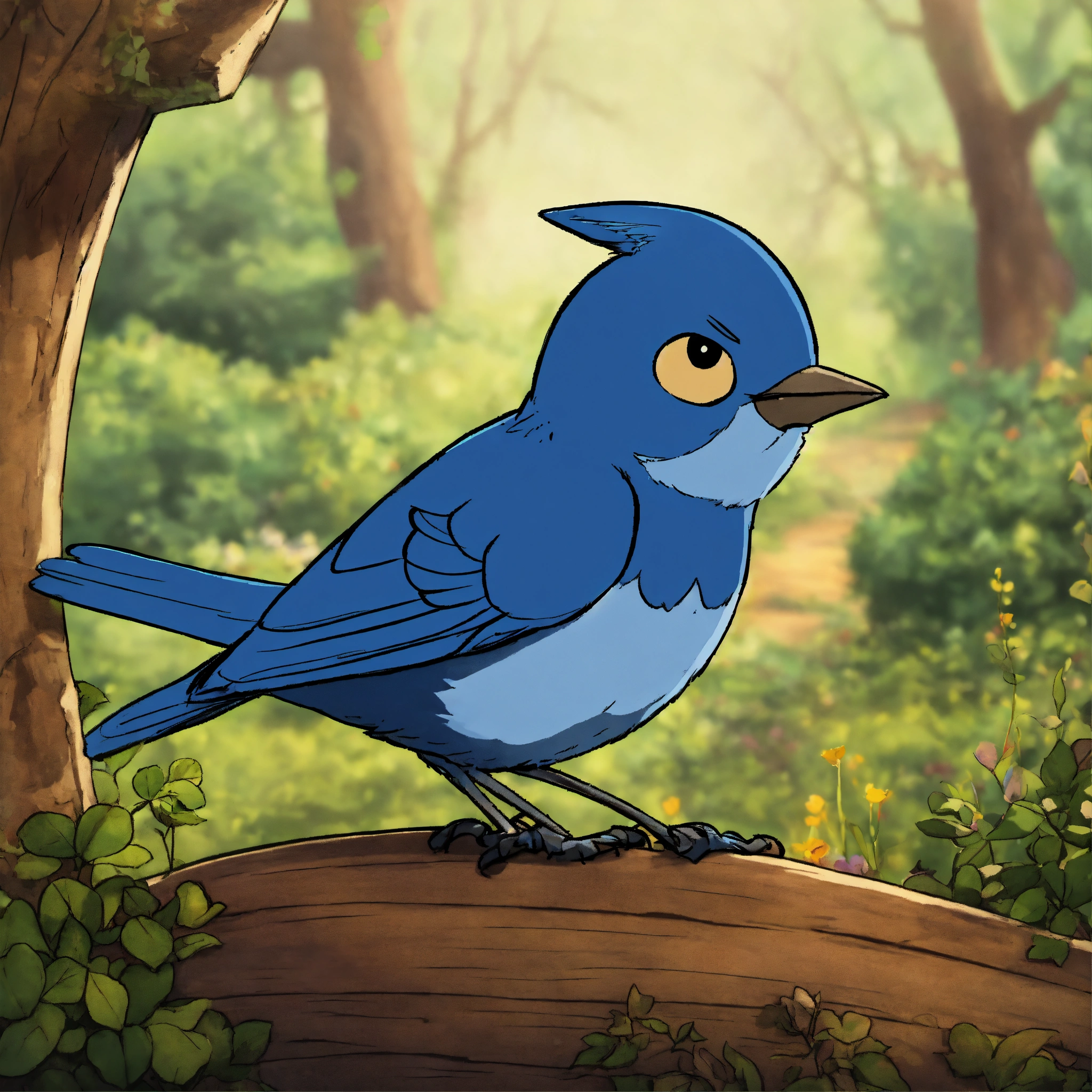 Beatrice the Bluebird from over the garden wall in The Lexica