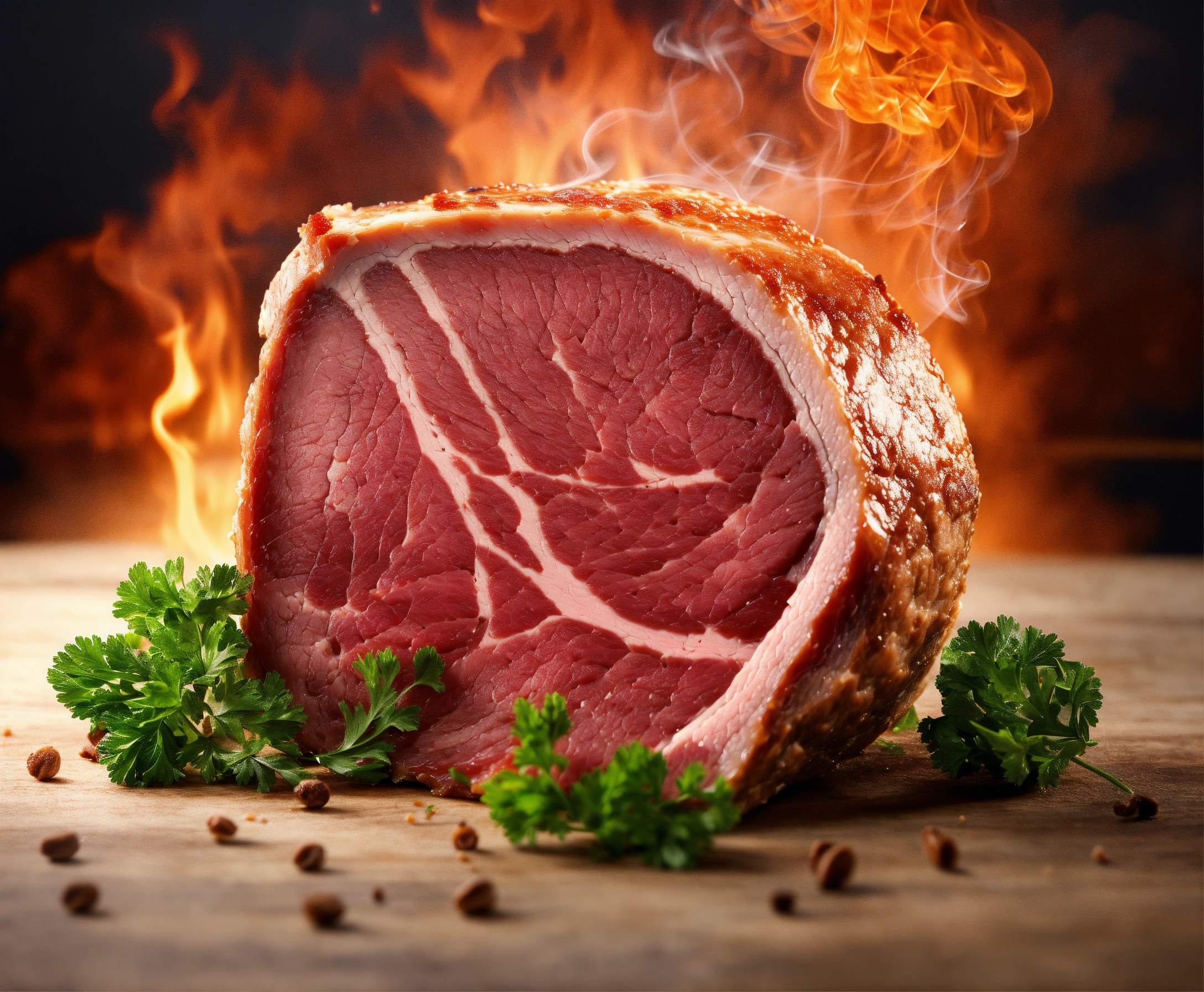 lexica-professional-3d-rendering-of-a-slice-of-meat-that-is-smoking