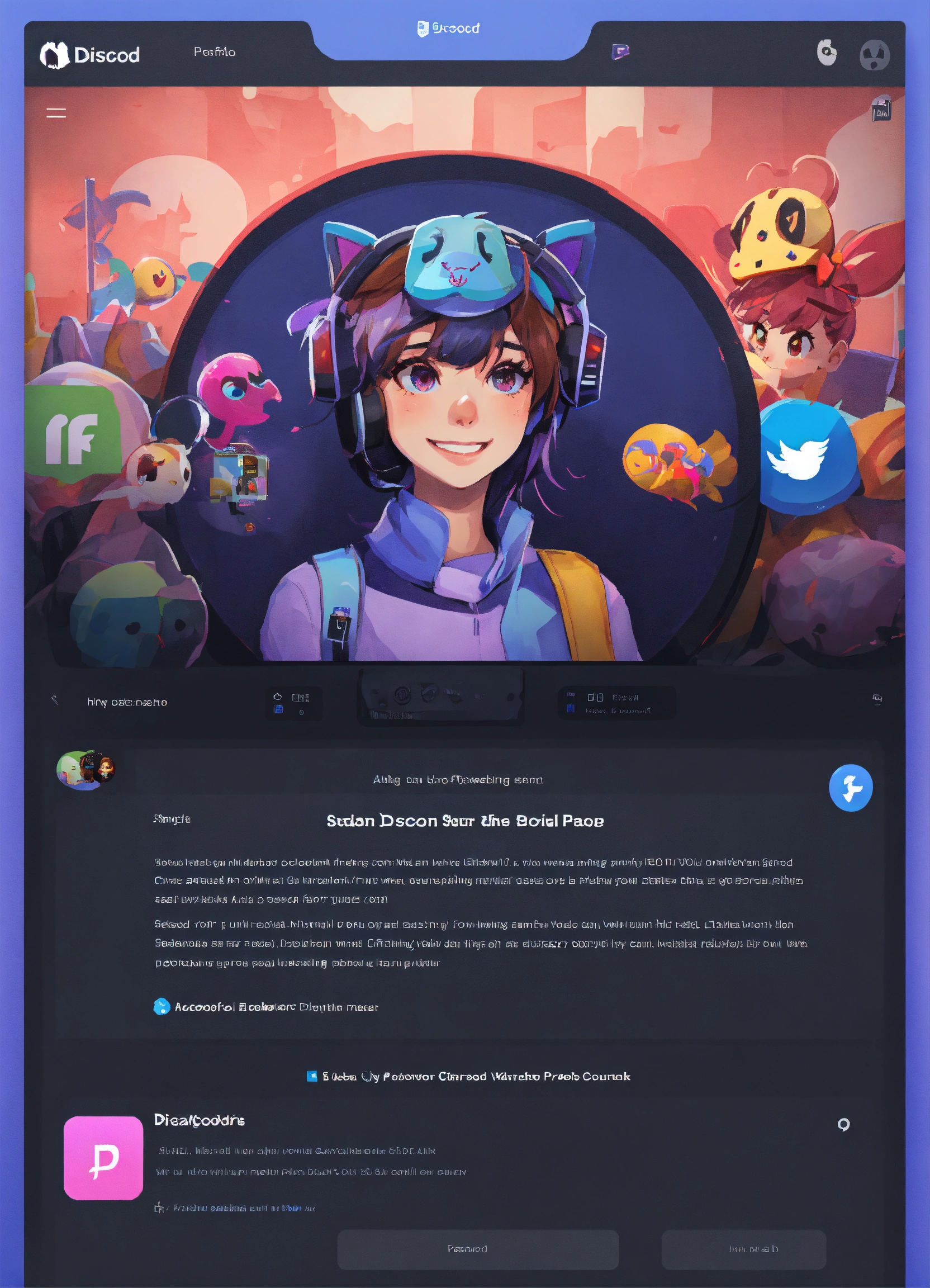 Lexica - Discord gaming social media profile page
