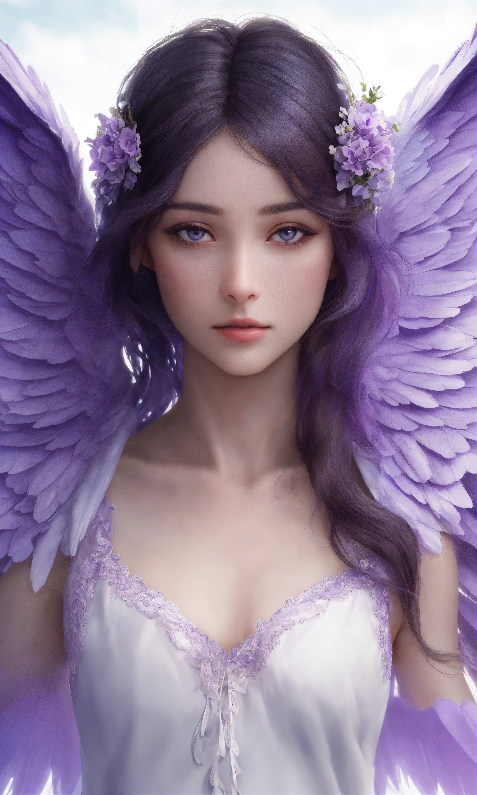  Lexica - Beautiful and perfect small angel wings of violet color with ...