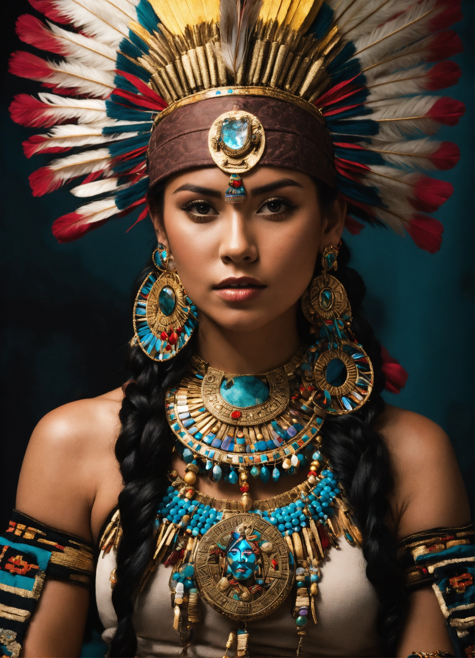 Lexica - Portrait of Aztec princess
