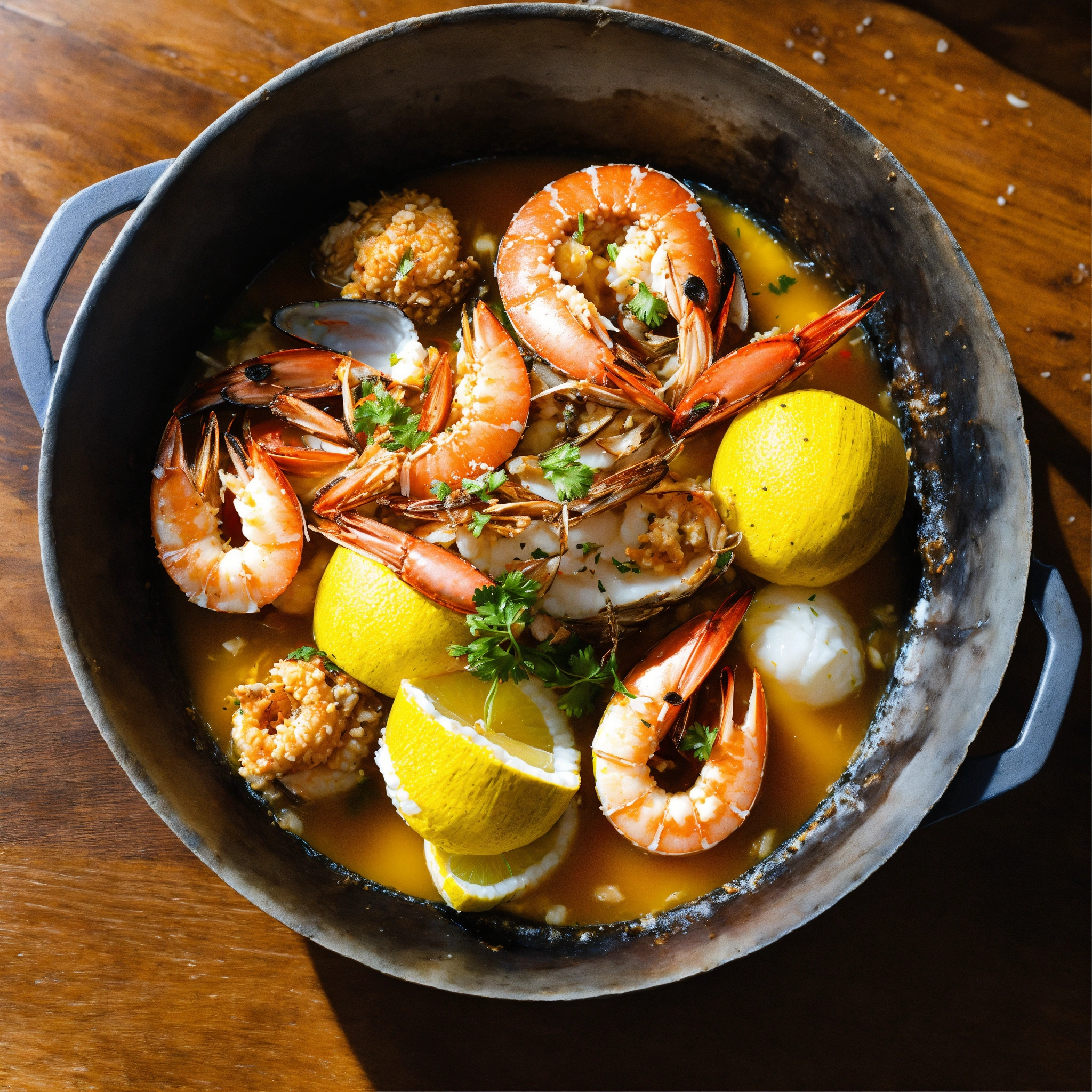 Lexica - Seafood boil inside coconut shell