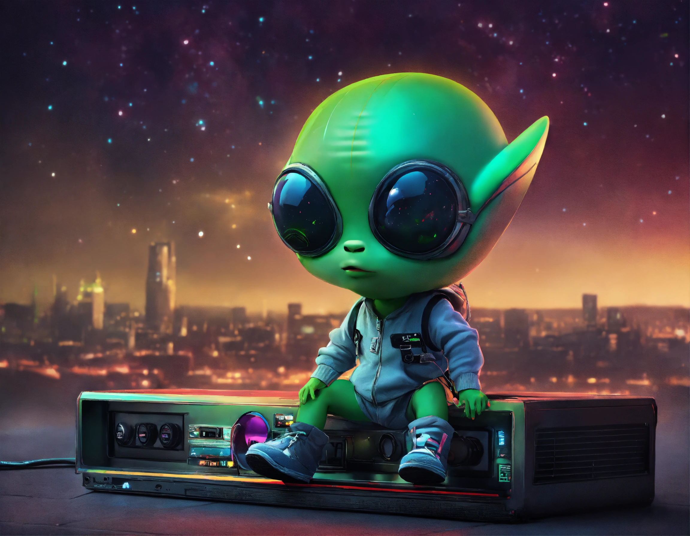 Lexica - Cute Alien Hip hop Baby