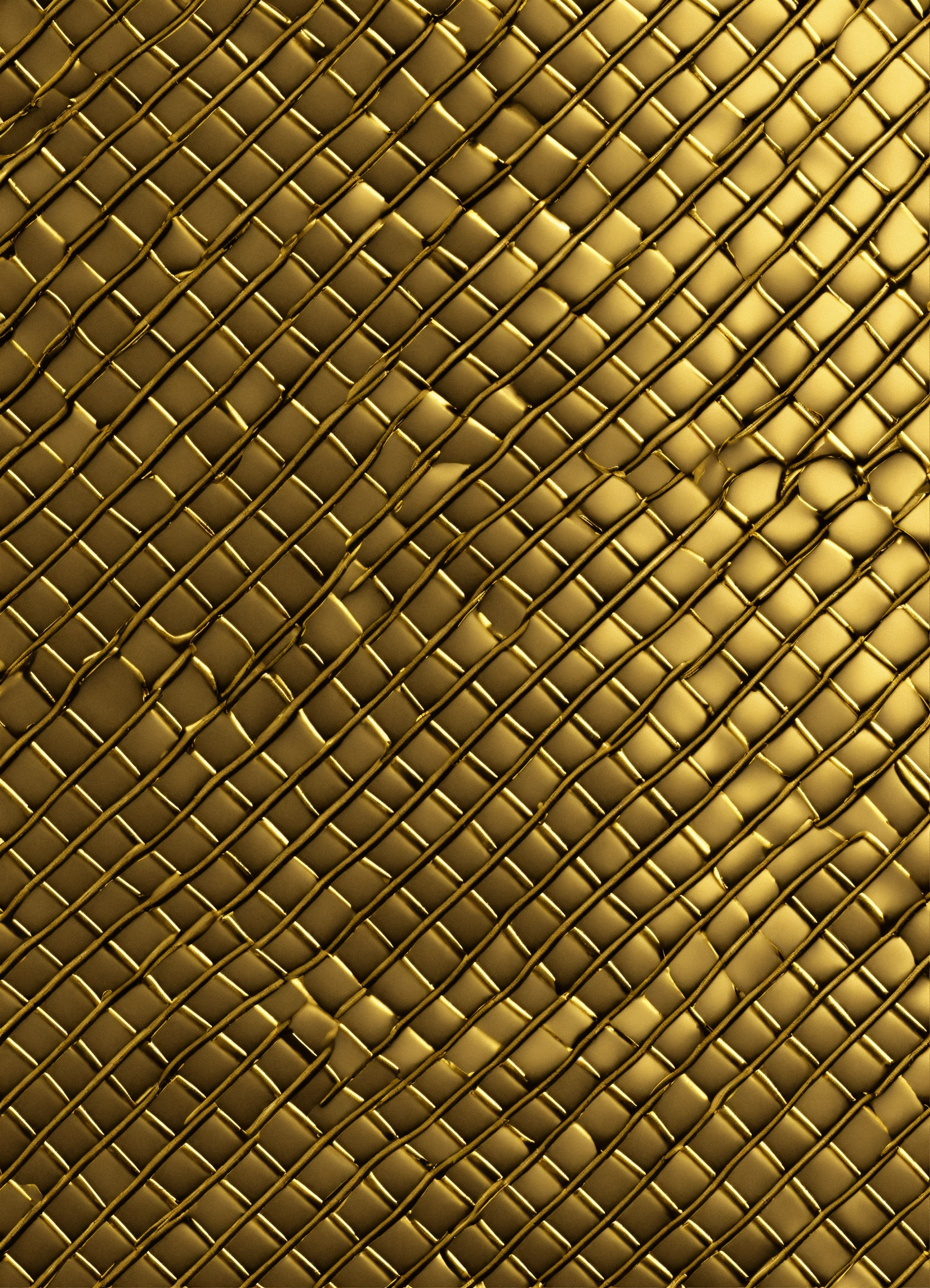 Lexica - Gold and wire checkered seamless texture pattern, highly detailed