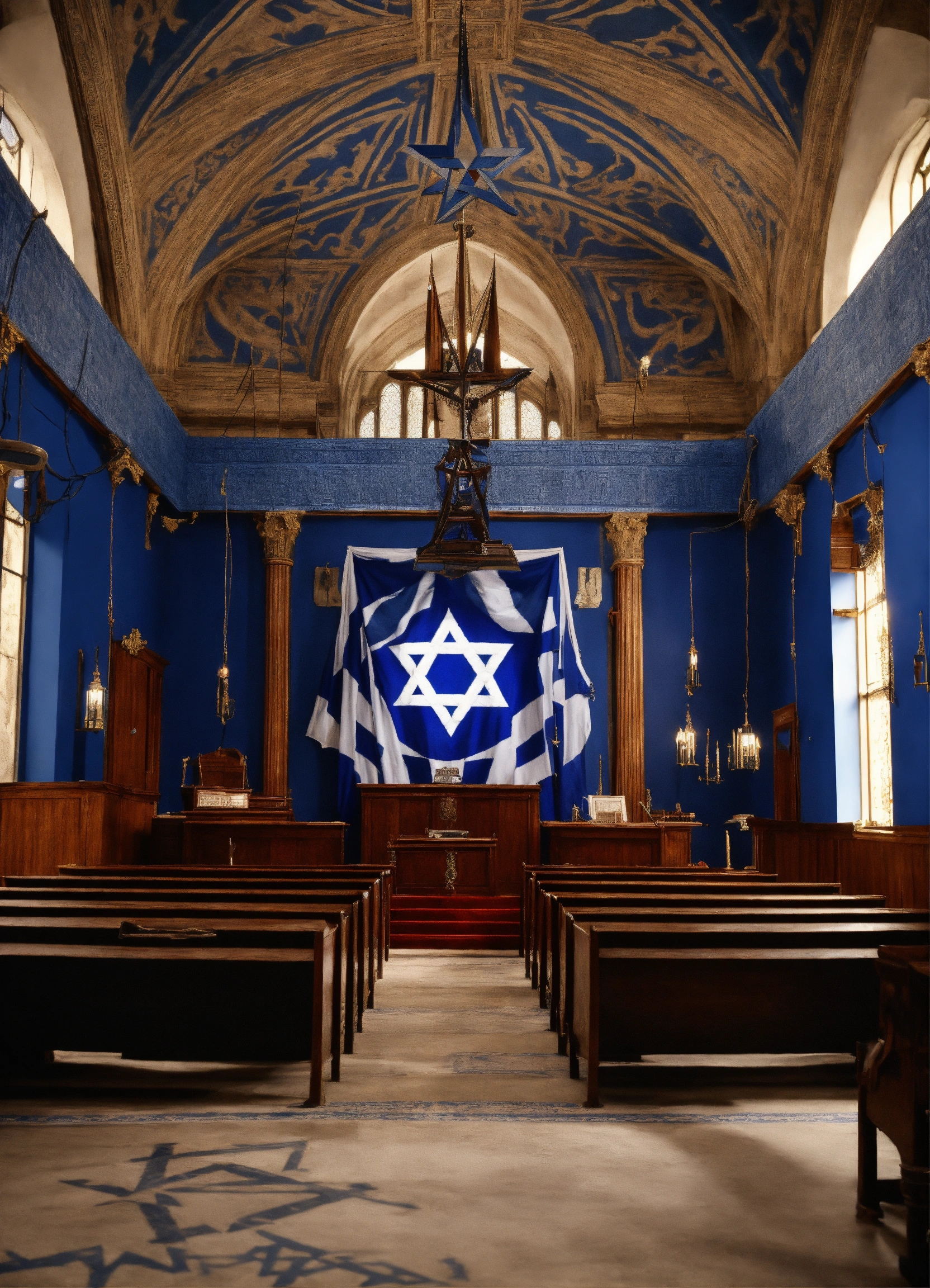 Lexica - Evil demonic Synagogue of Satan, star of david, Israeli flag ...