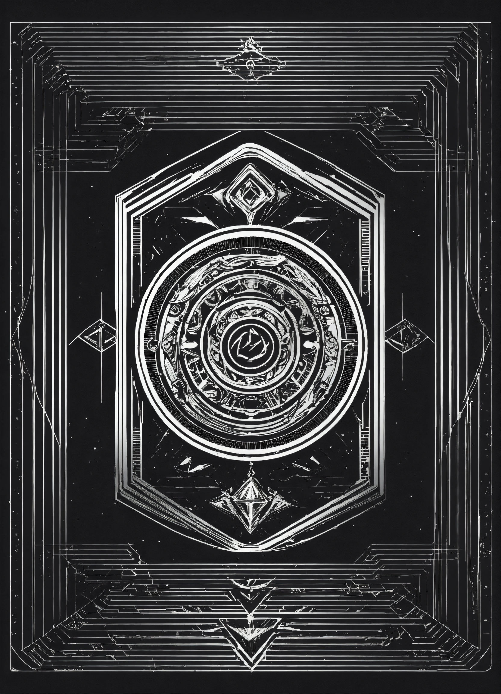Lexica - Magic shield, vector, monochrome, line art, minimalism ...