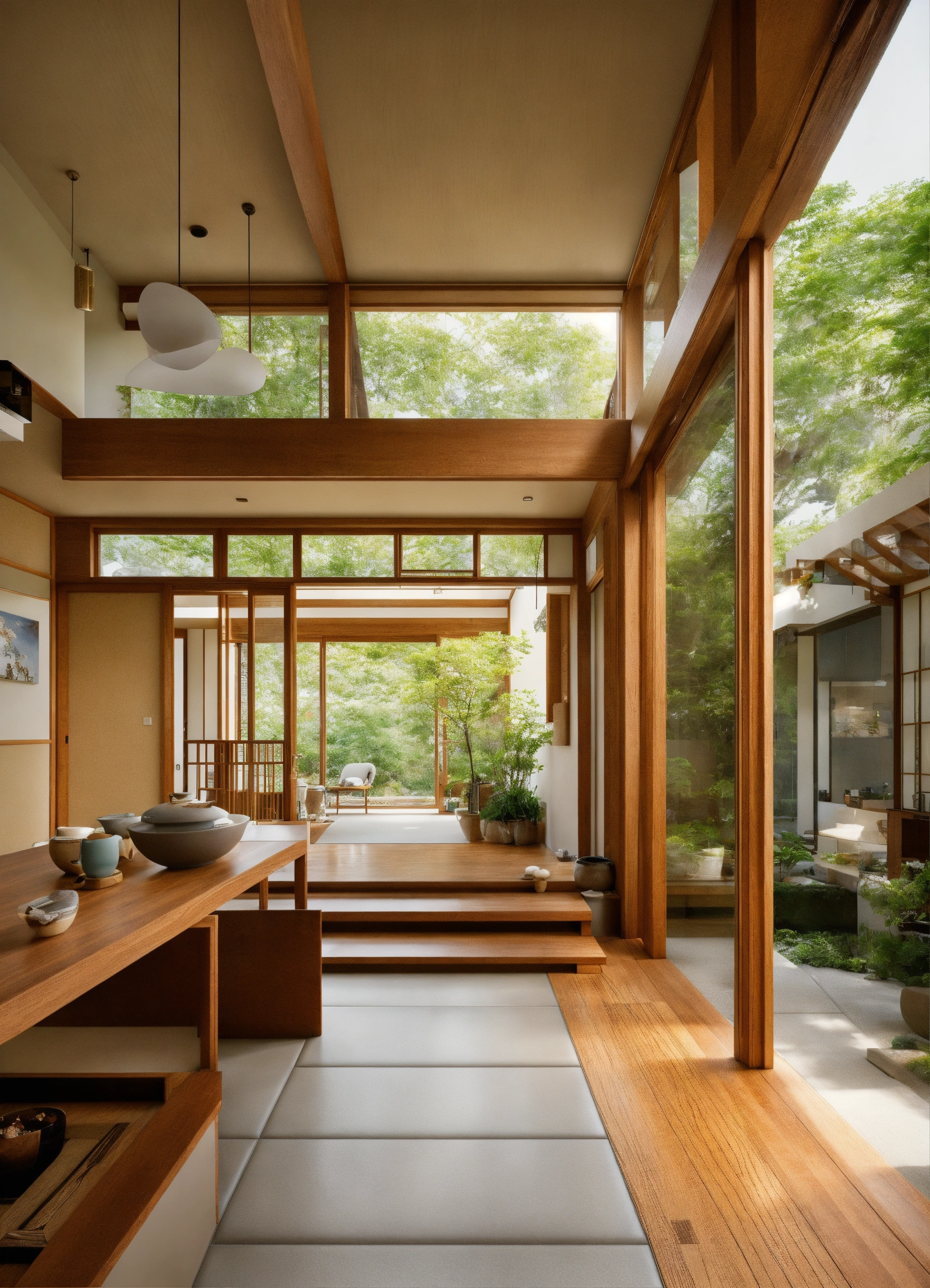 Lexica - Japanese and american style house combine into one level ...