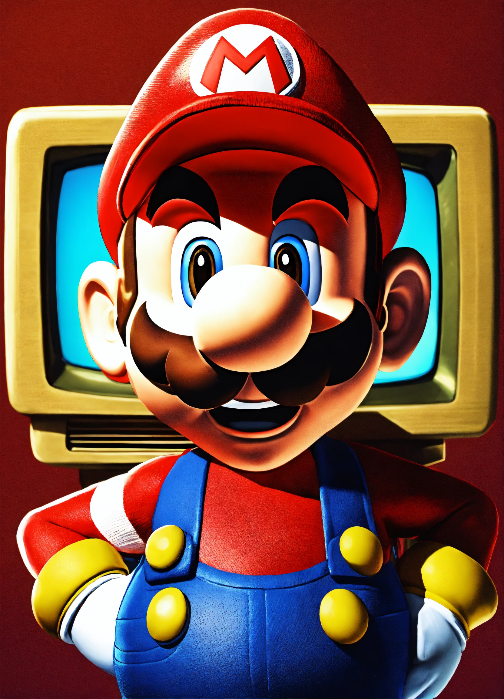 Lexica - Mario from Mario Bros. As a TV