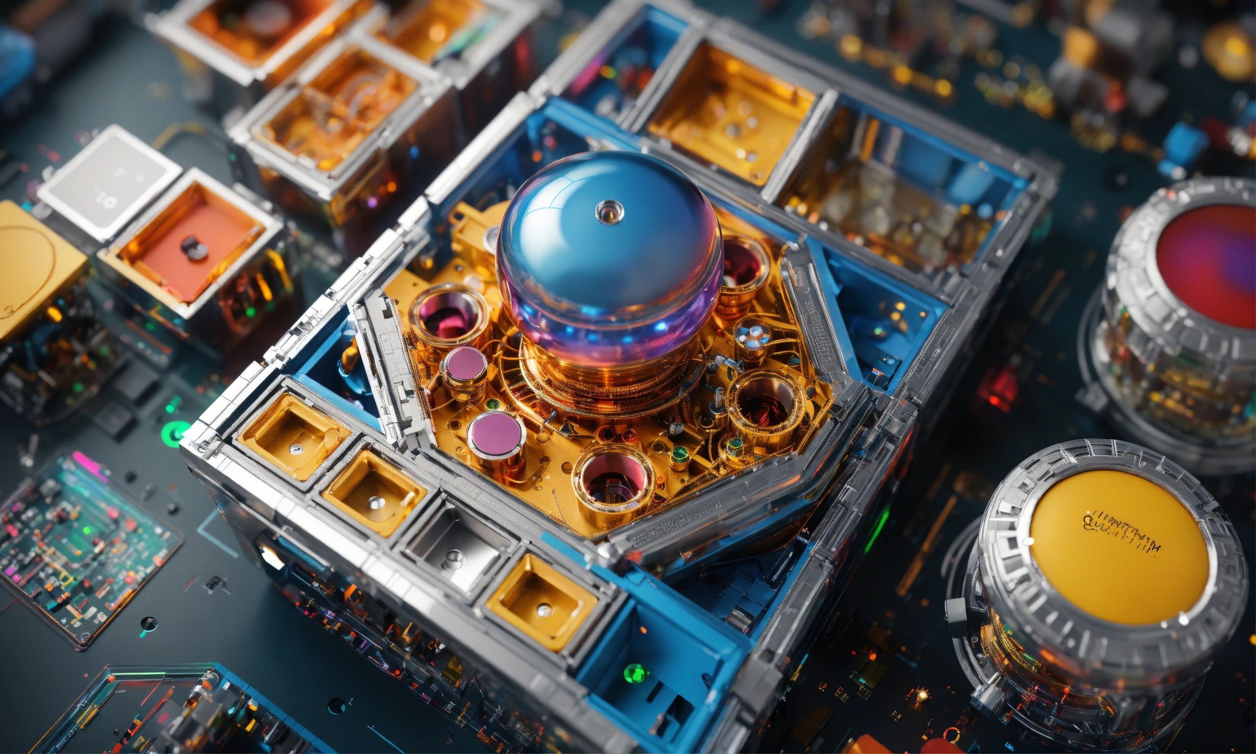 Lexica - Knolling (quantum machine) colorful. 3d hiper-realistic ...