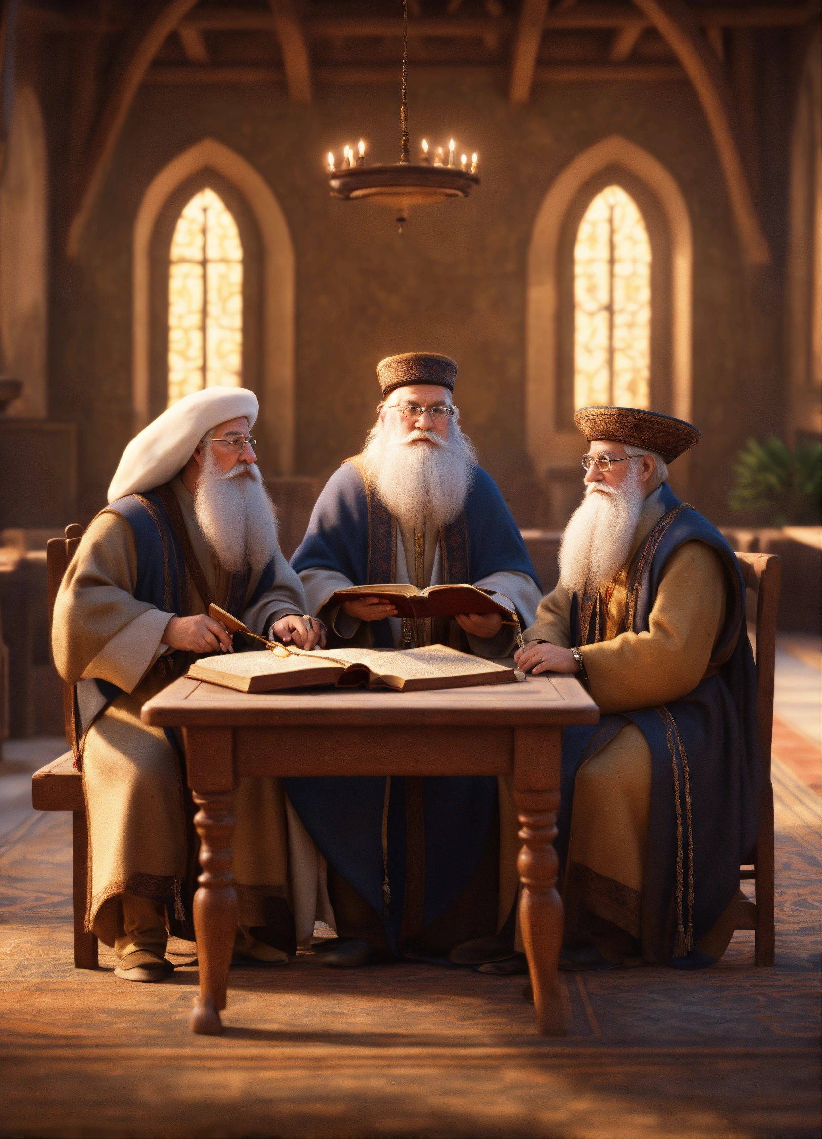 Lexica - Three Jews from a Jewish town from the Middle Ages, righteous ...