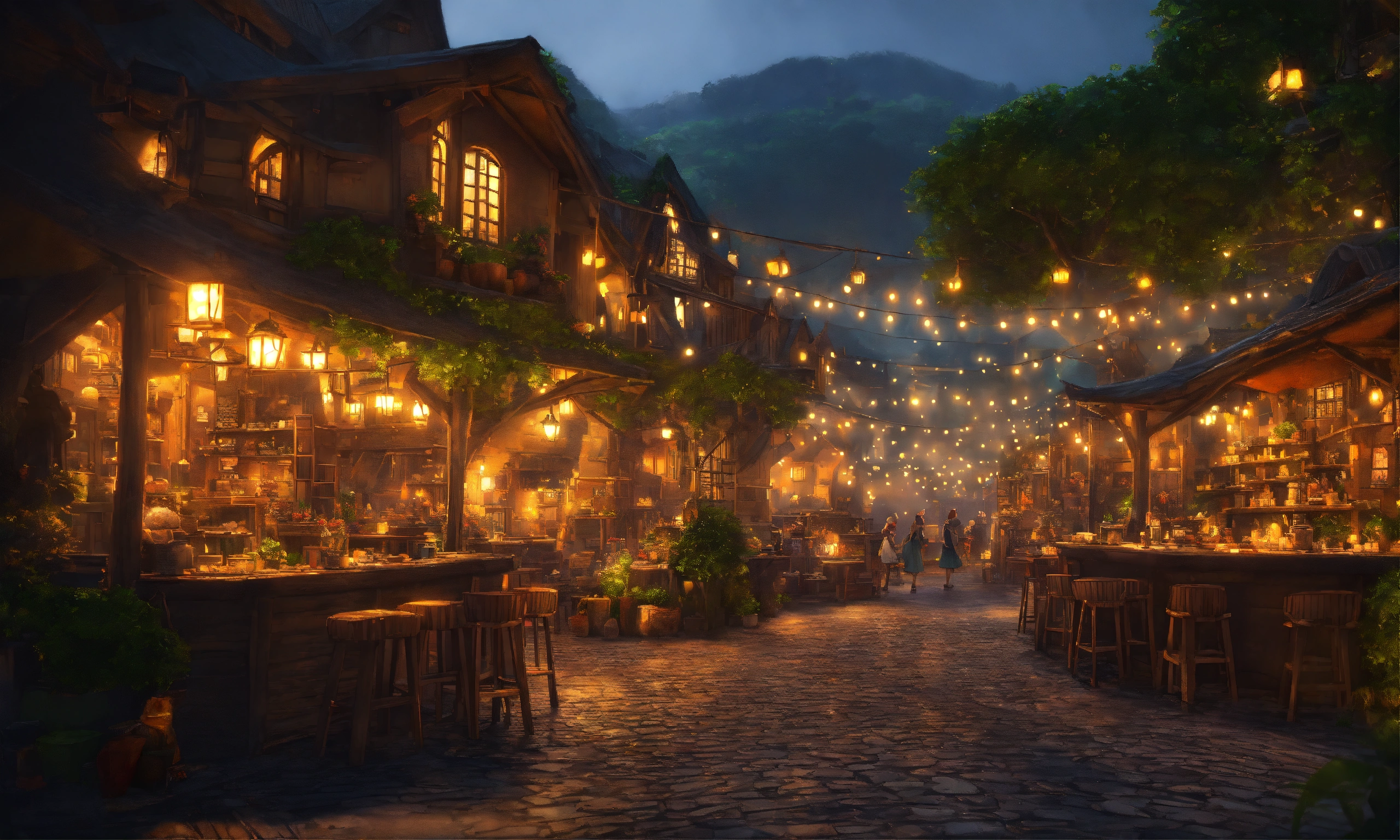 Lexica - Epic shot of ultra detailed and cozy elves city with many ...