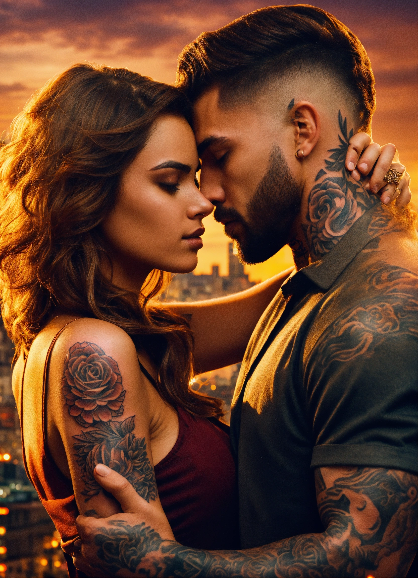 Lexica - Young attractive woman with wavy brown hair and a dangerous ...