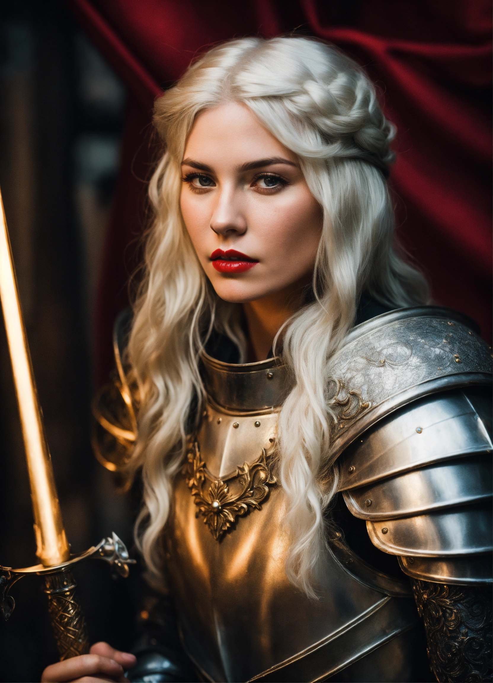 Lexica - Photo quality portrait of young beautiful white-haired as a ...