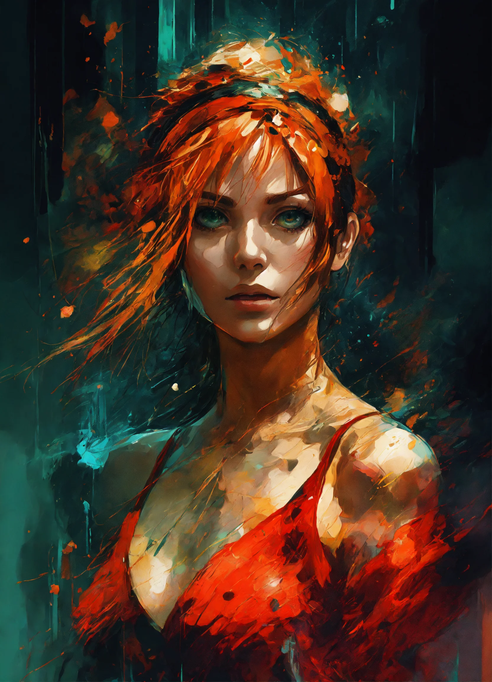 Lexica - A ultra realistic poster of Nami from one piece in the red ...