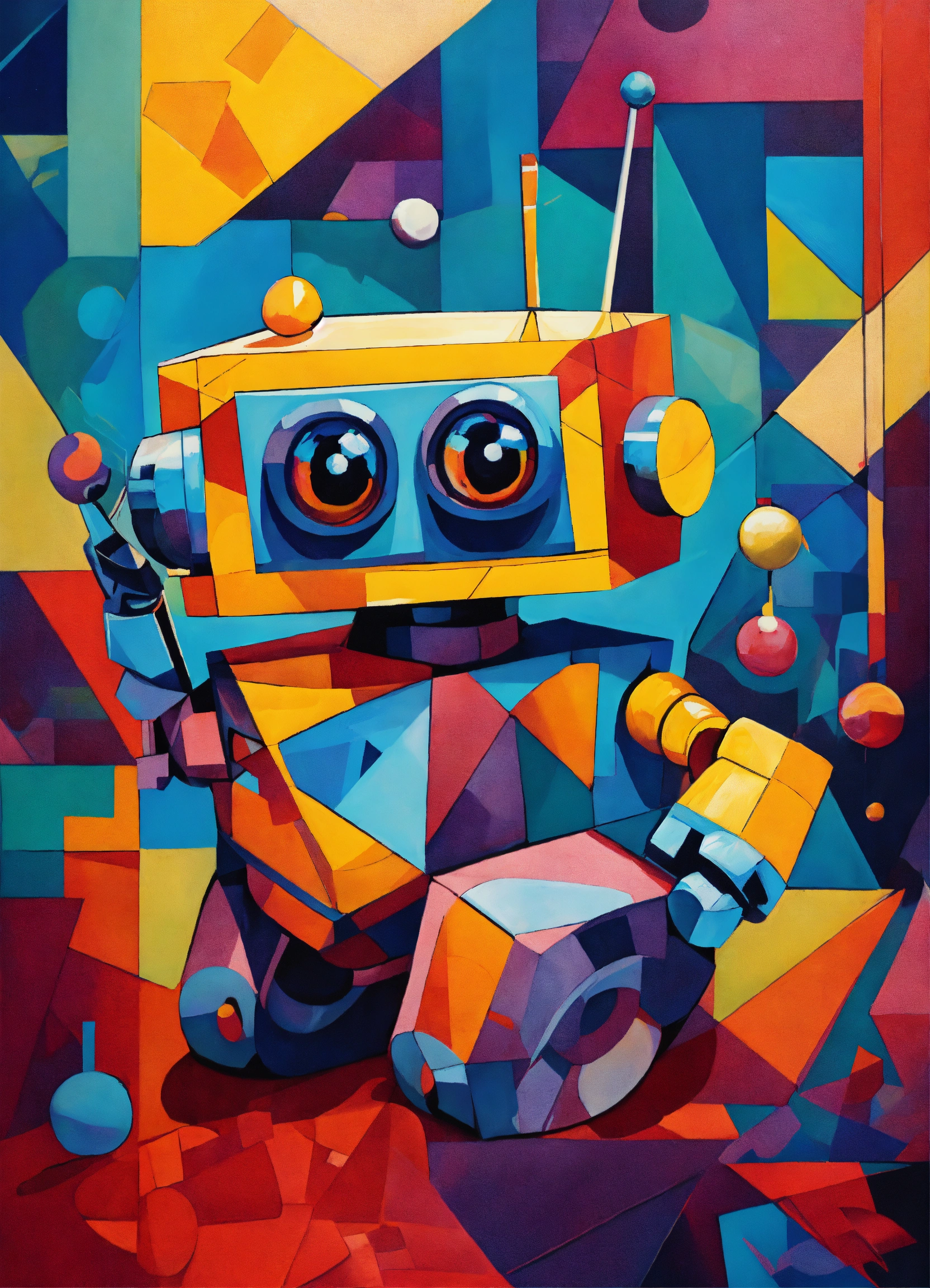 Lexica - Vibrant Geometric Cubism Walle Disney