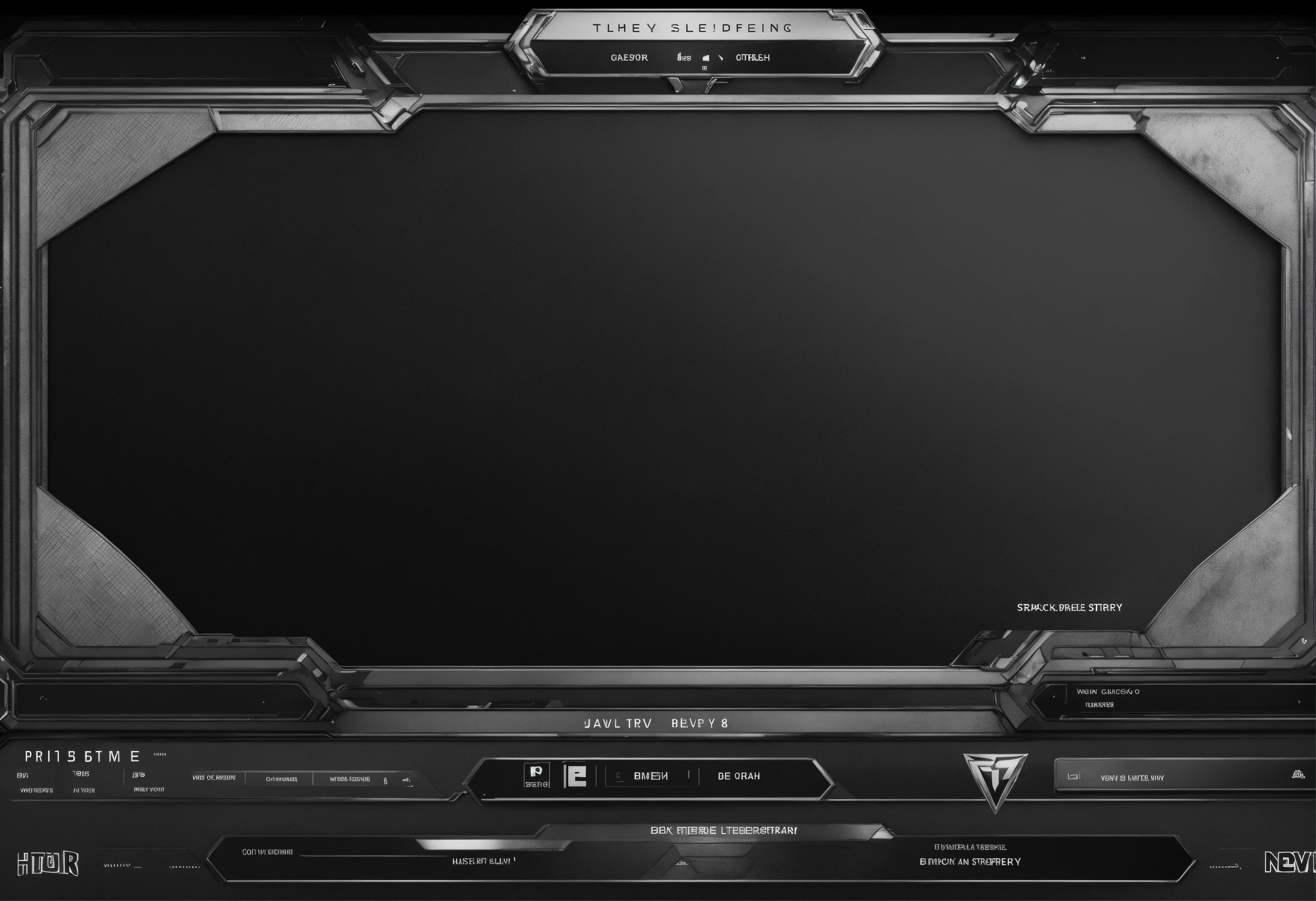 Lexica - Black and grey stream overlay for twitch