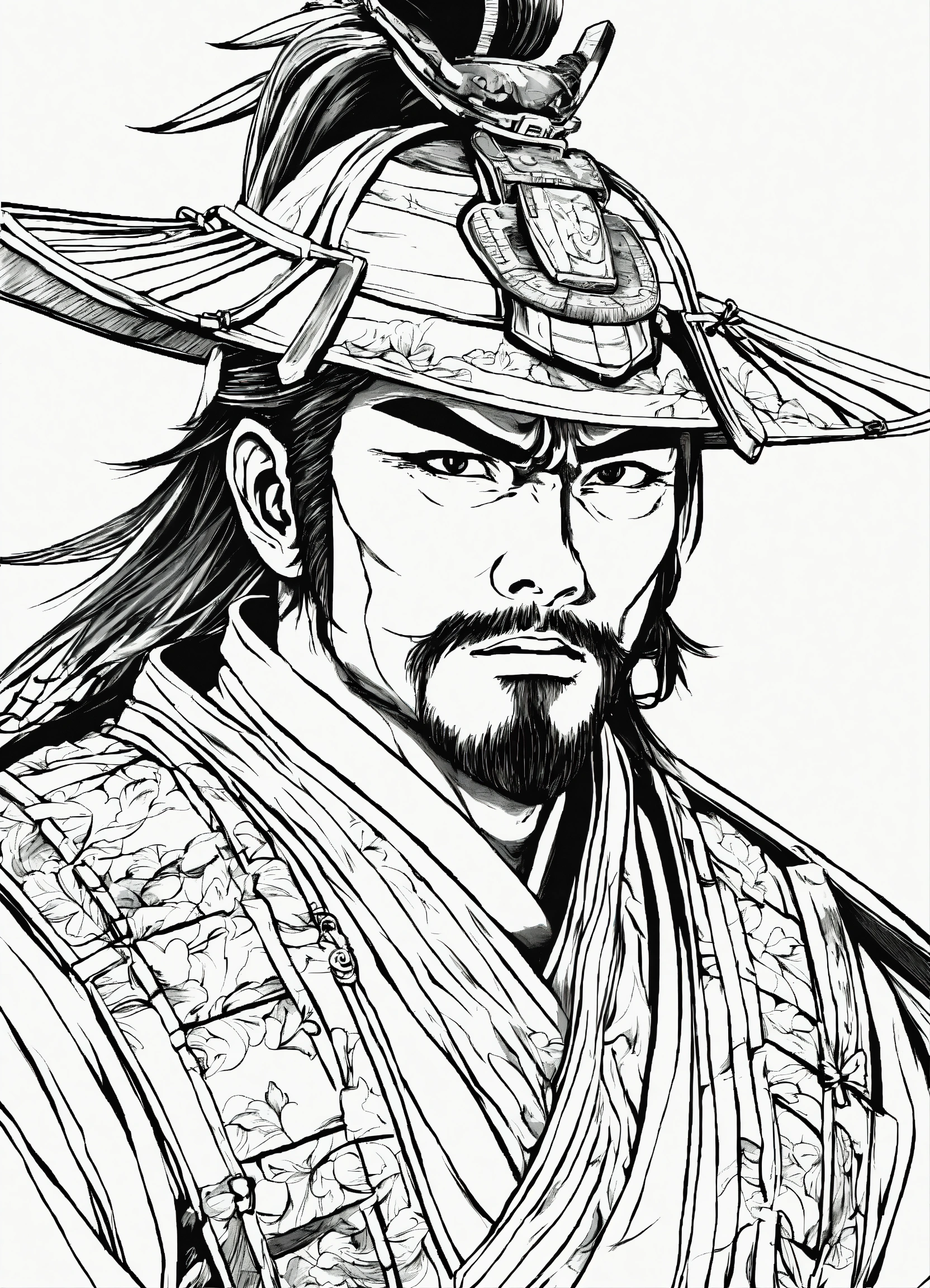 Lexica - Generate a portrait of a samurai , 4K resolution, anime line ...