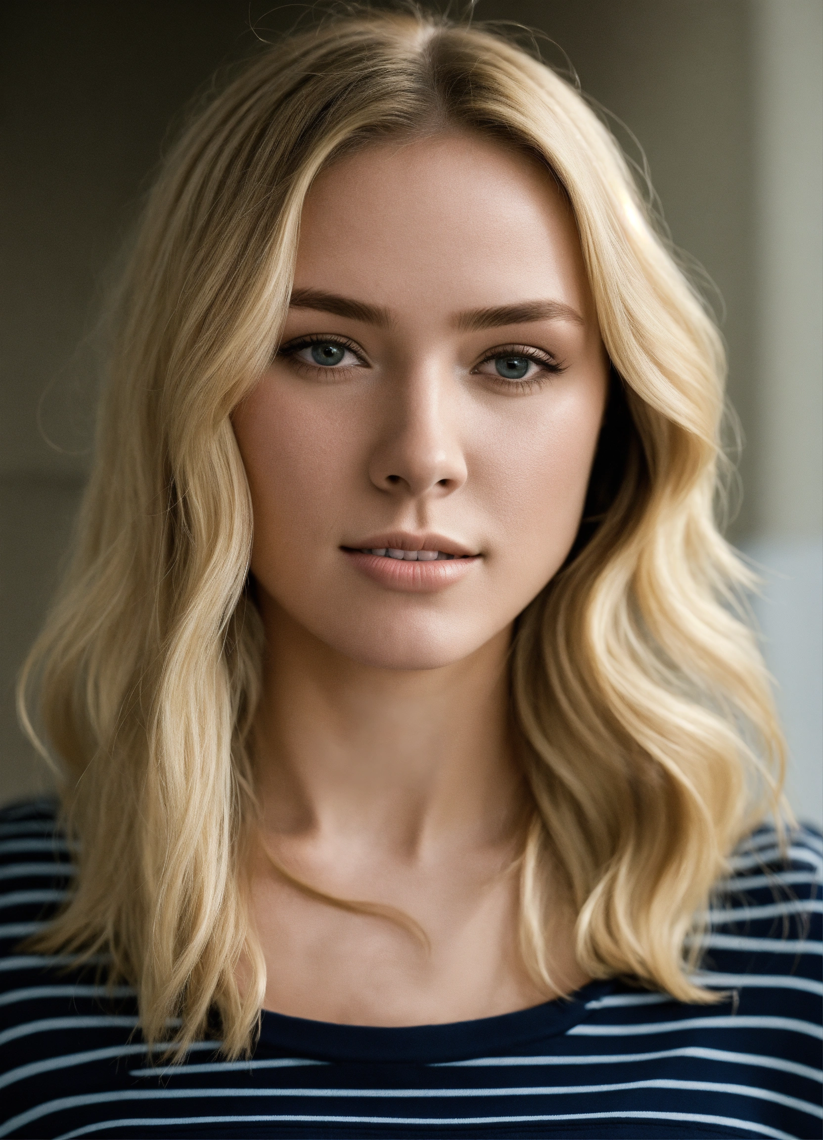 Lexica - A woman with blonde hair in a training with people