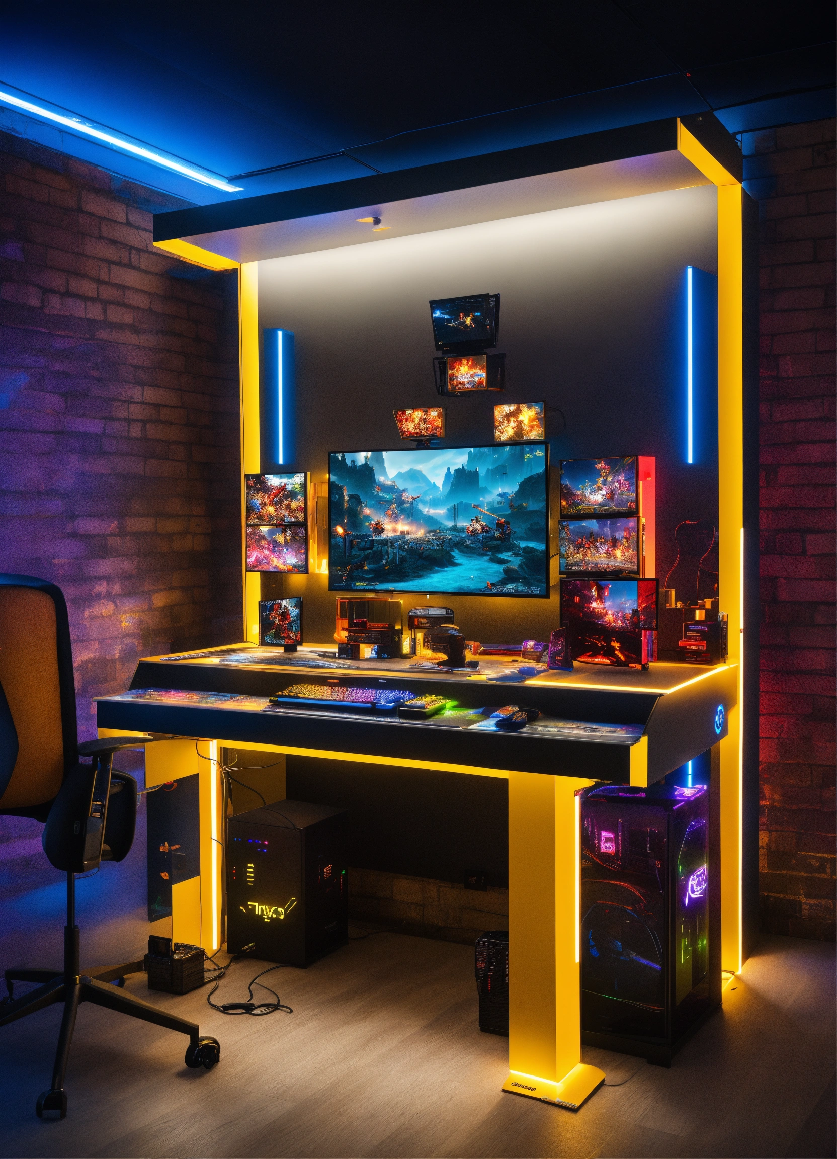 Lexica - A modular gaming station designed with lighting games, screens ...
