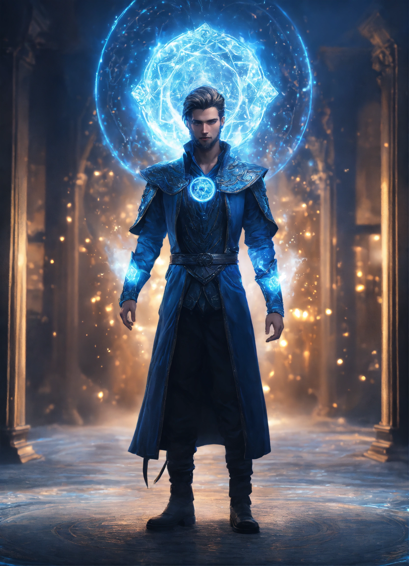 Lexica - A realistic full body portrait of a male powerful telepathic ...