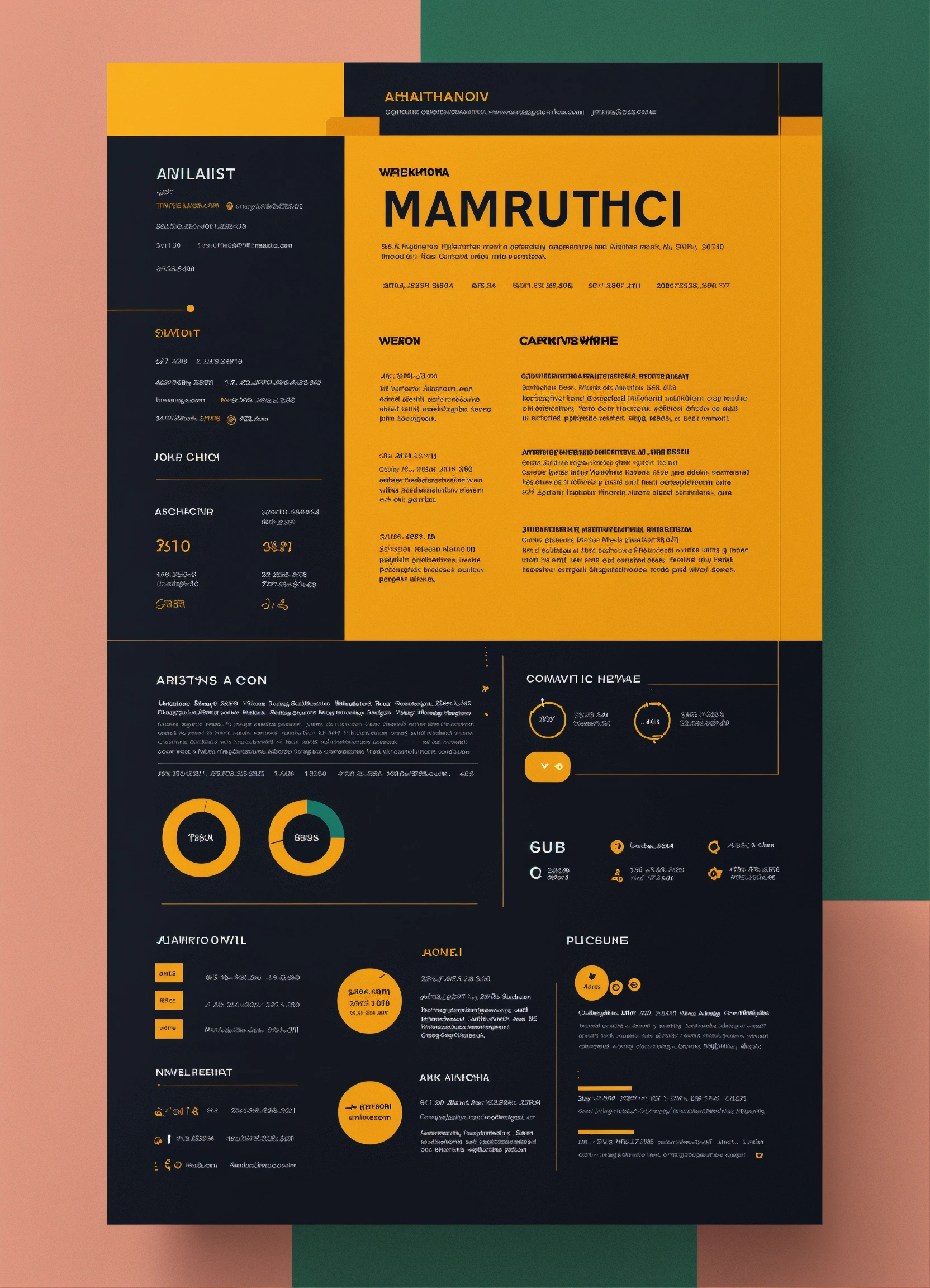 Lexica - Creative motion Graphics artist resume , UI/UX CV Design