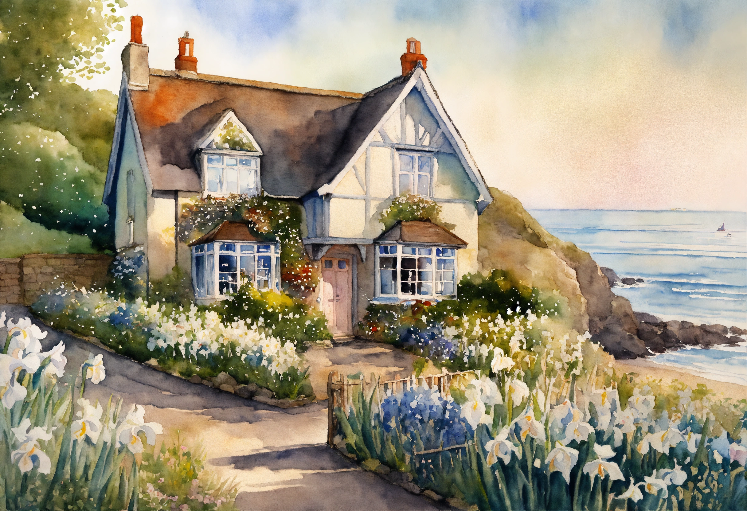 Lexica - Watercolour painting, pastel colours, warm light, intricate ...