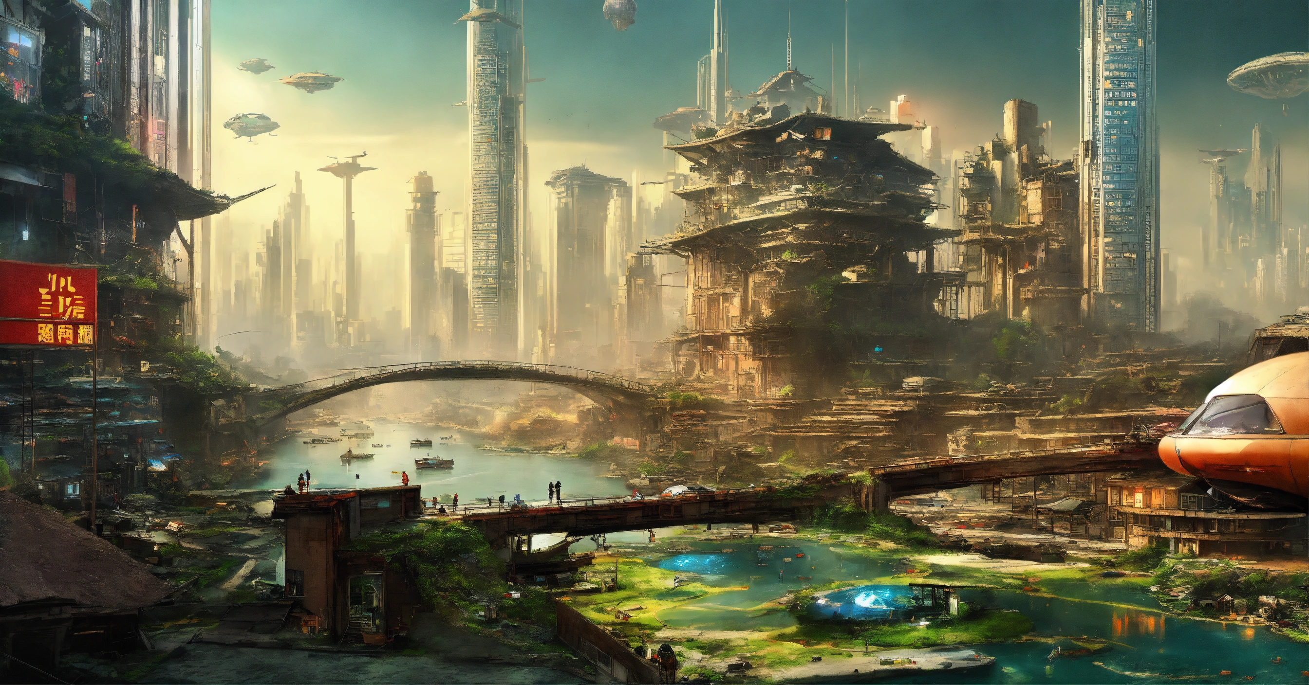 Lexica - The year 3000future world no space slums technology rich china ...