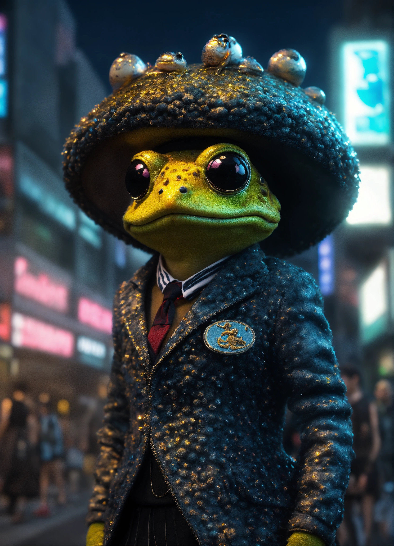 Lexica - A toad Gothic punk style in harajuku fashion, with a cloud as ...