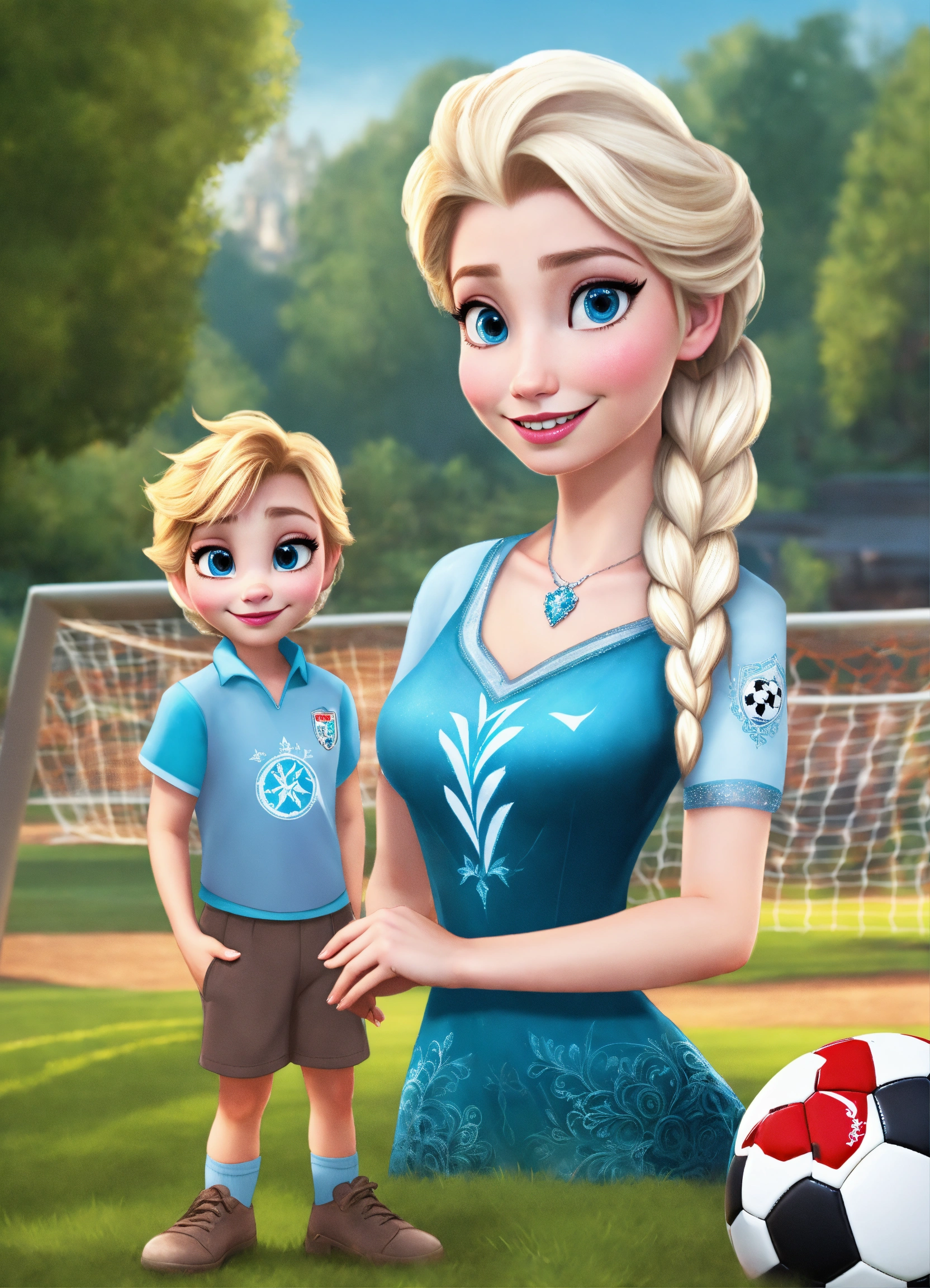 Lexica - Disney Elsa as a soccer mom