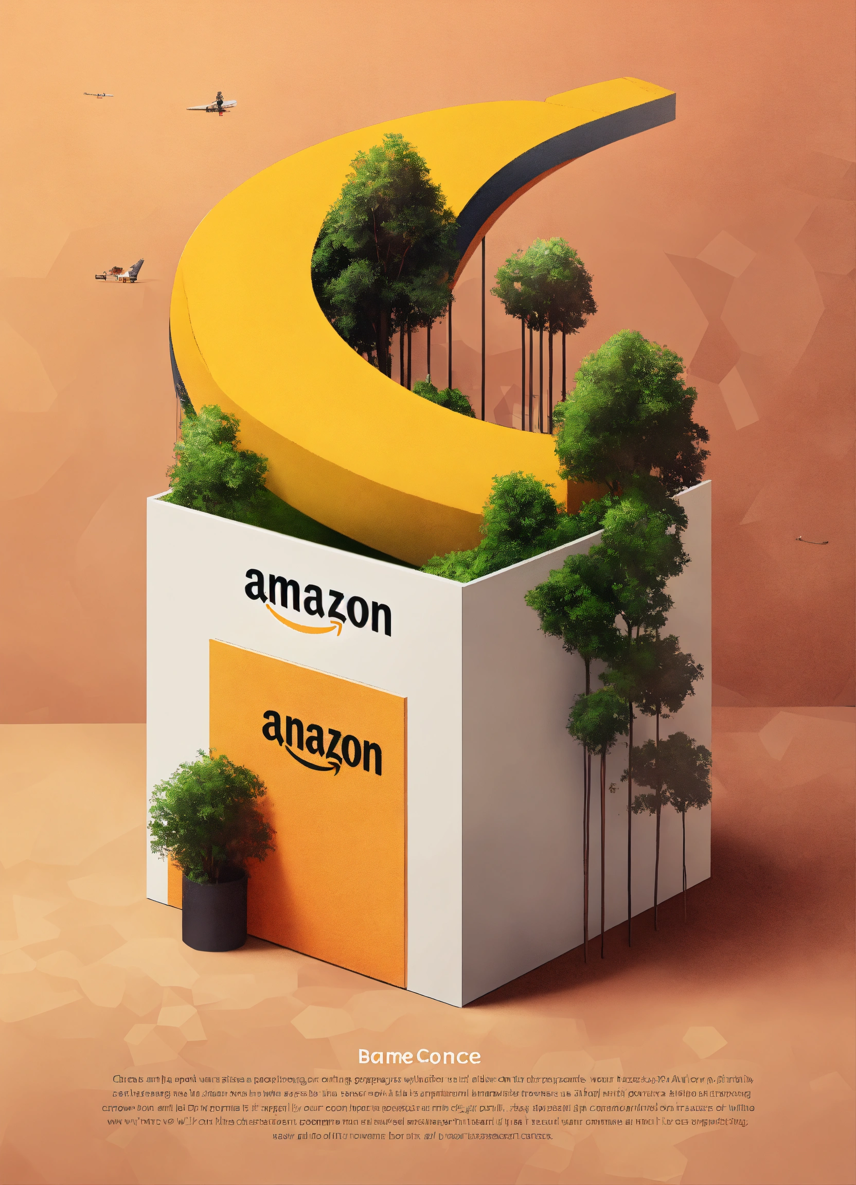 Lexica - Create an image that symbolizes Amazon's growth and dominance ...