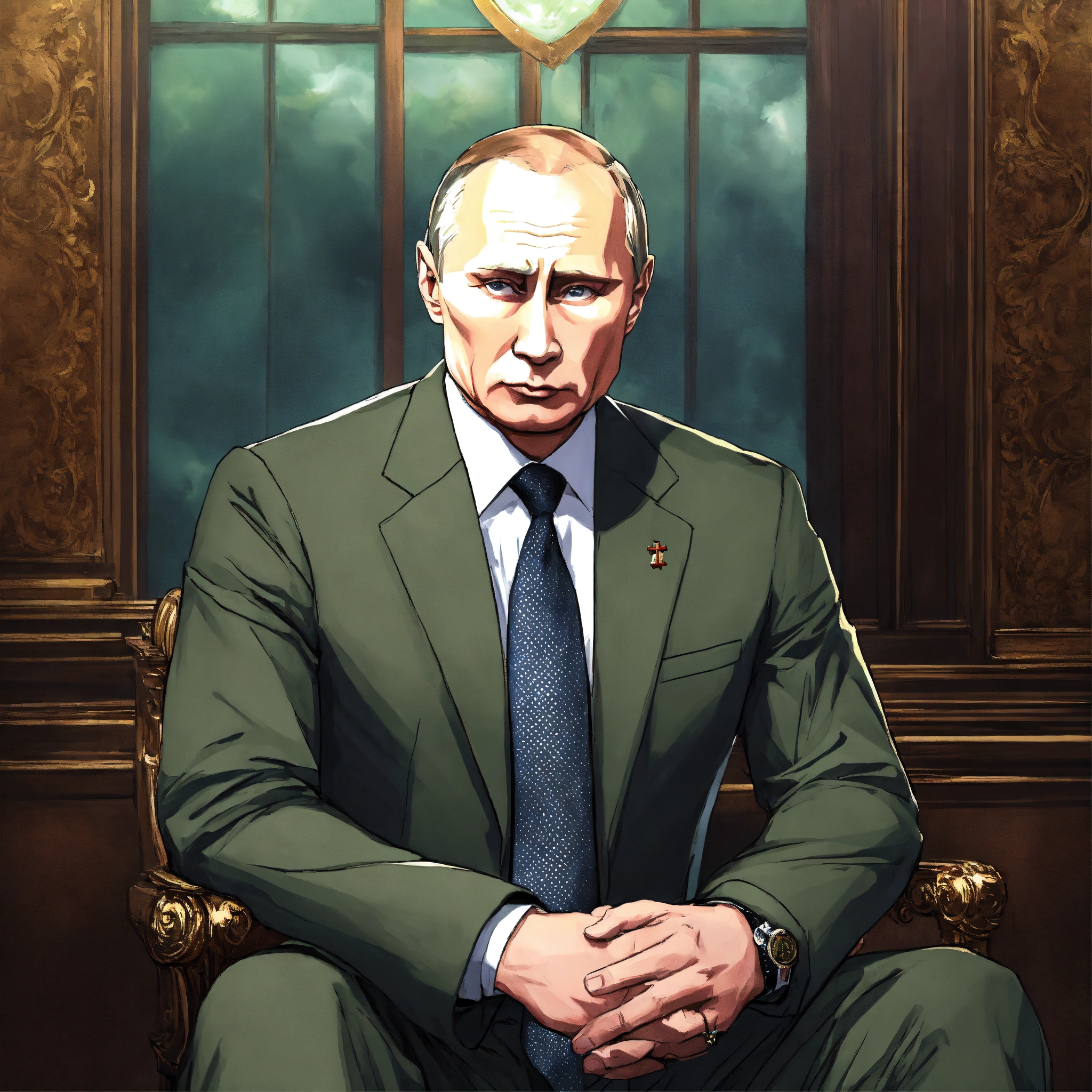 Lexica - Vladimir putin in evil anime style