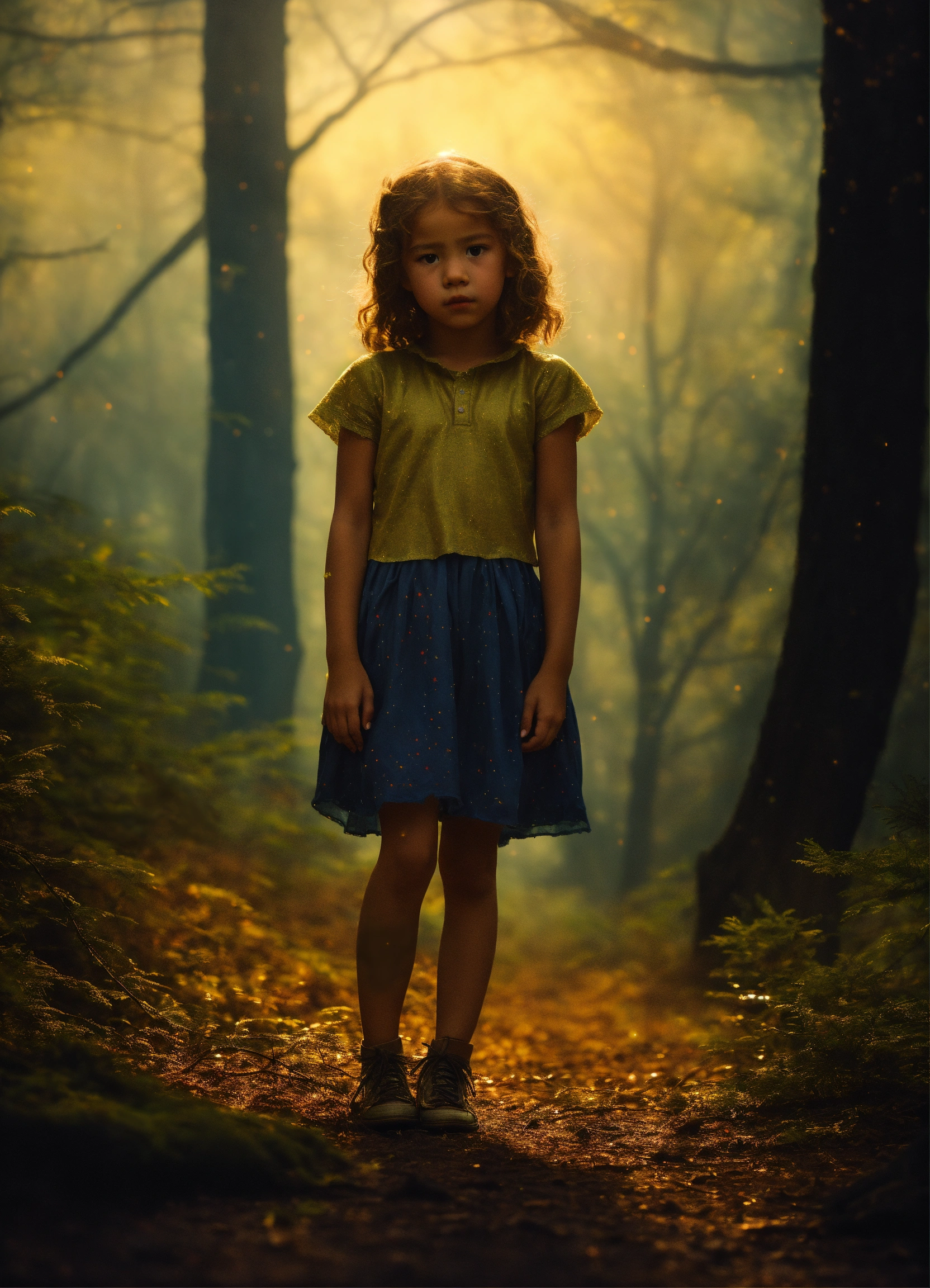 Lexica Dejected little girl, wearing threadbare garments, dancing in