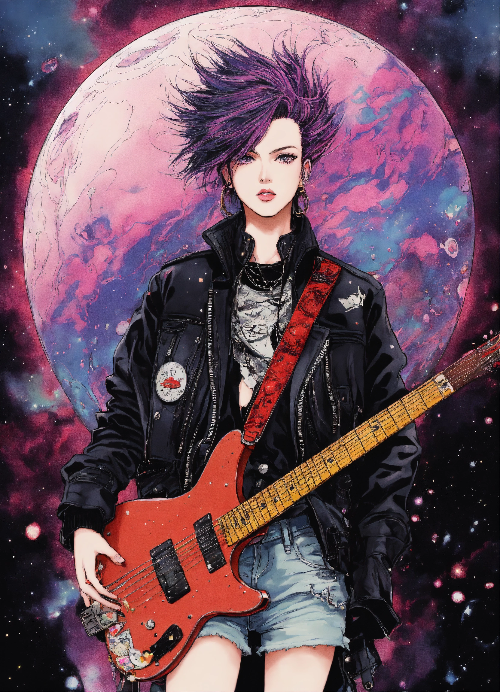 Lexica - Stylish punk rocker haute couture outfit in the style of 90's ...
