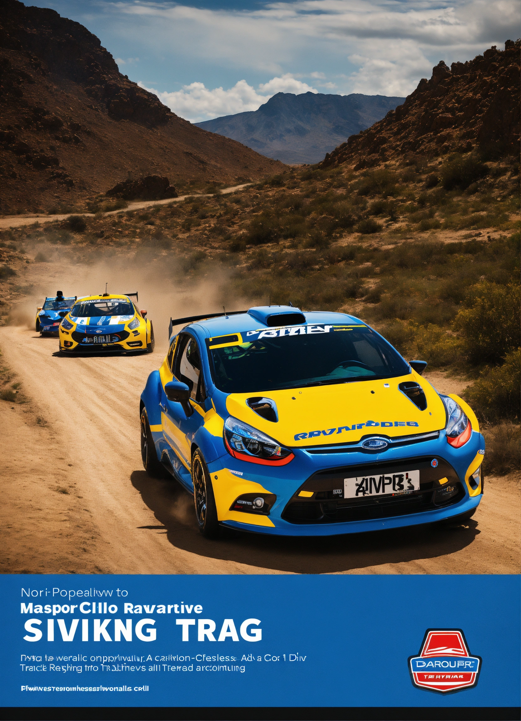 Lexica - Picture a captivating motorsports flyer showcasing three ...