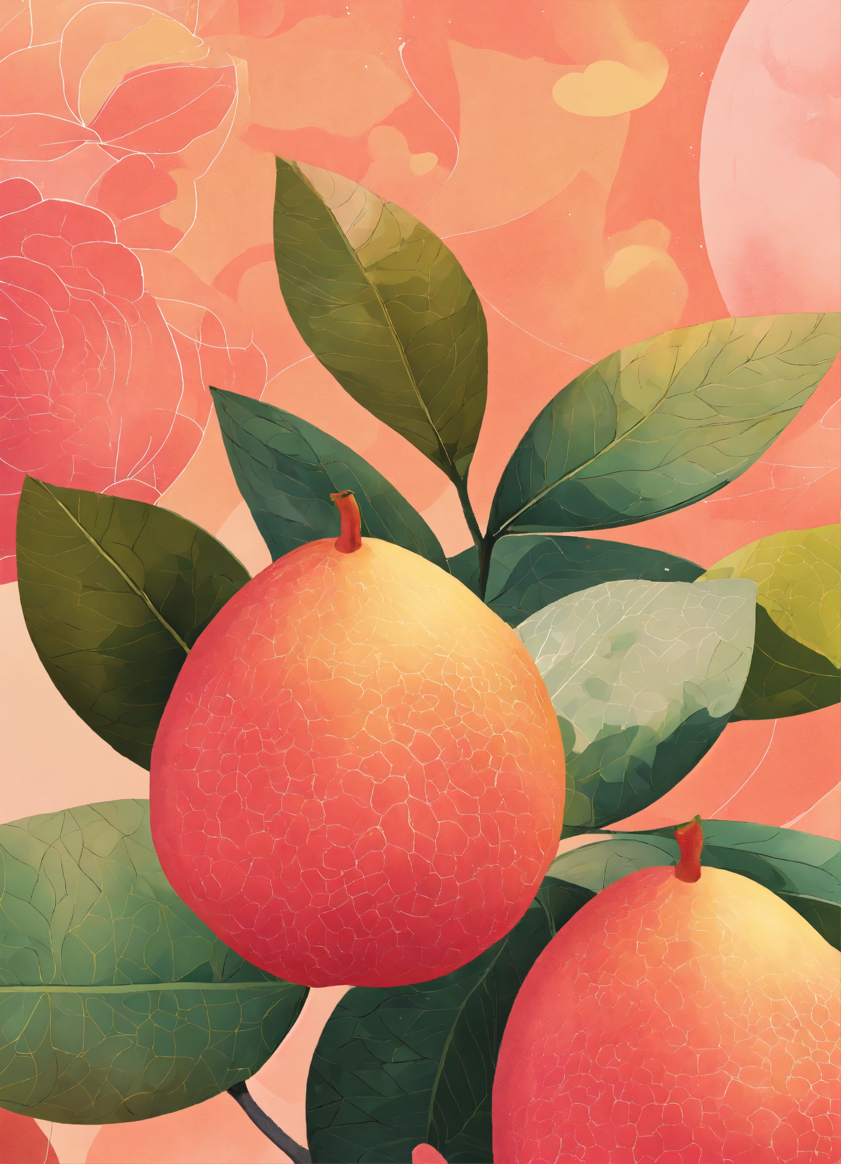 Lexica - Surreal style of abstract guava wallpaper images, digital art ...