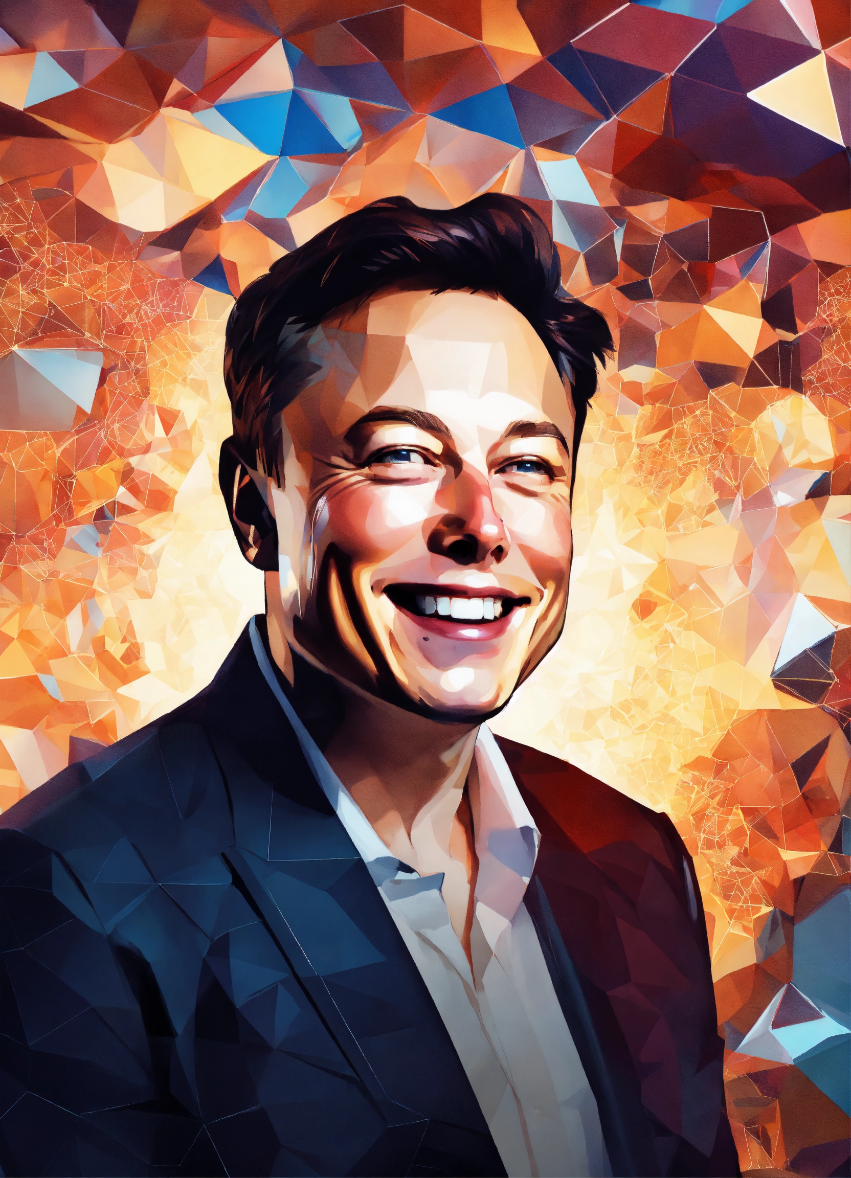 Lexica - Portrait of elon musk smiling with a big brain chip in the ...