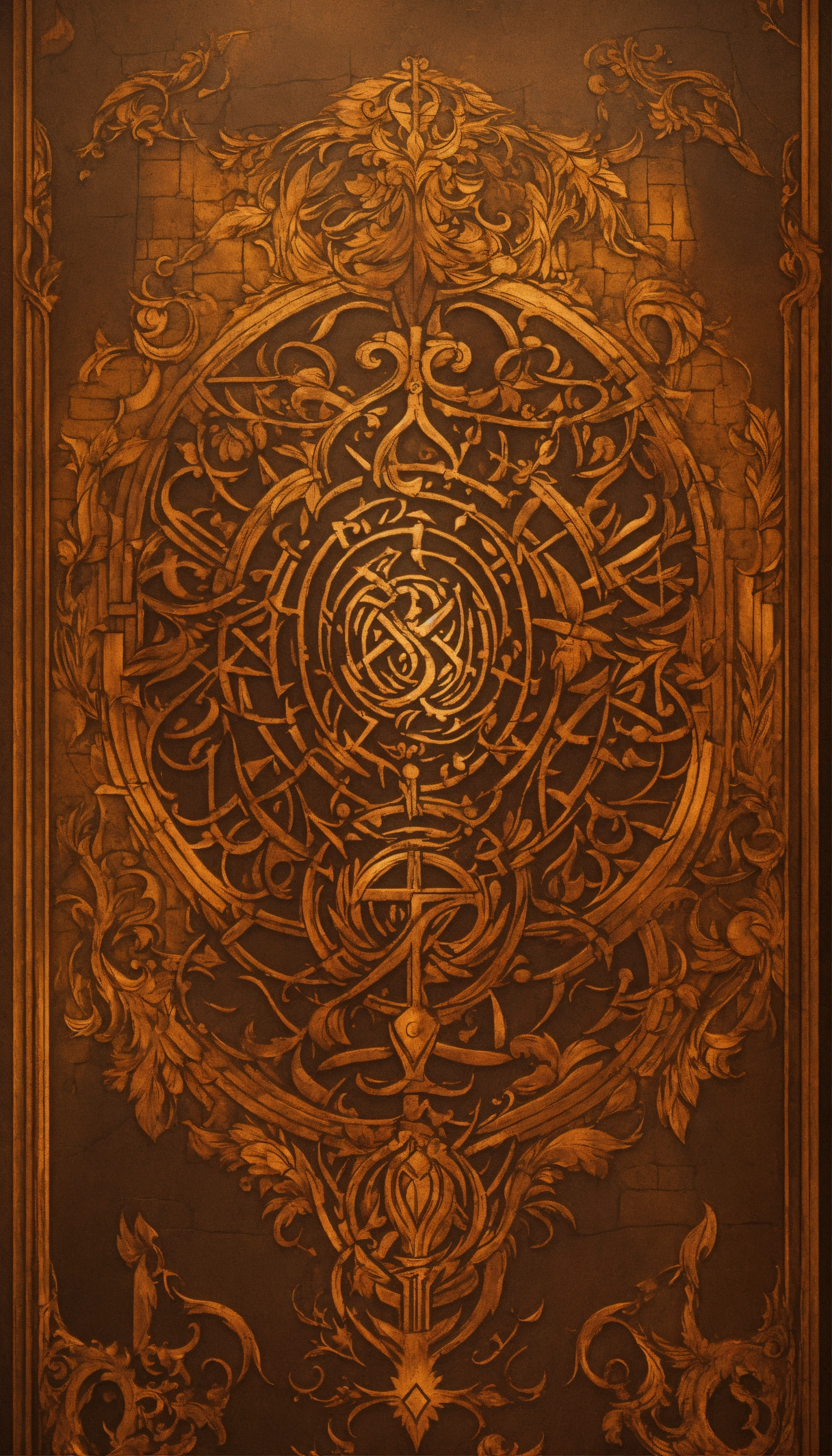 Lexica - Mead, simplistic, logo, Nordic runes in the back ground