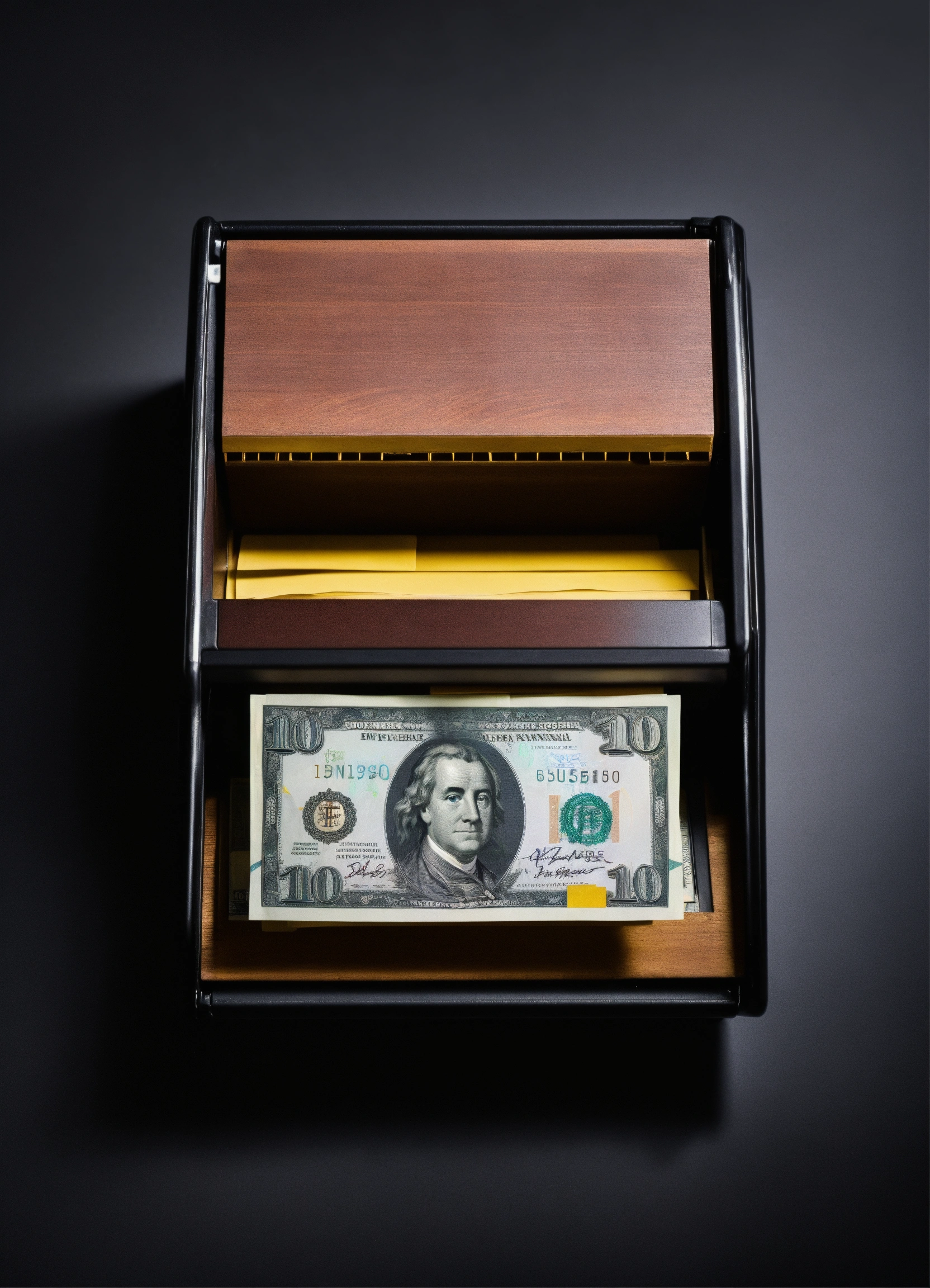 Lexica - The banknote counter is on the table, from there come out ...