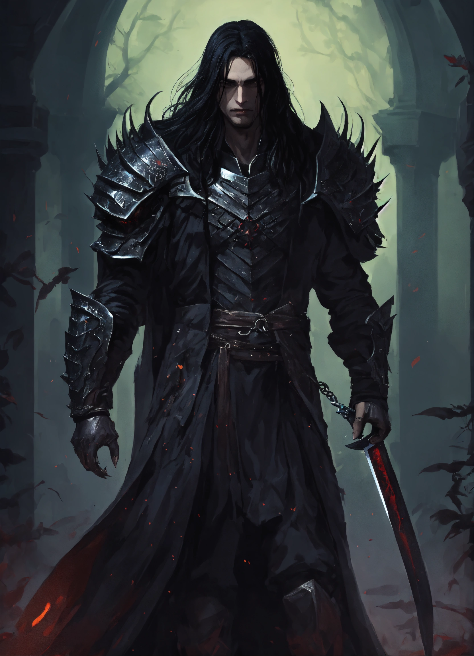 Lexica - A tall, thin man dressed in a long, simple black robe. He has ...