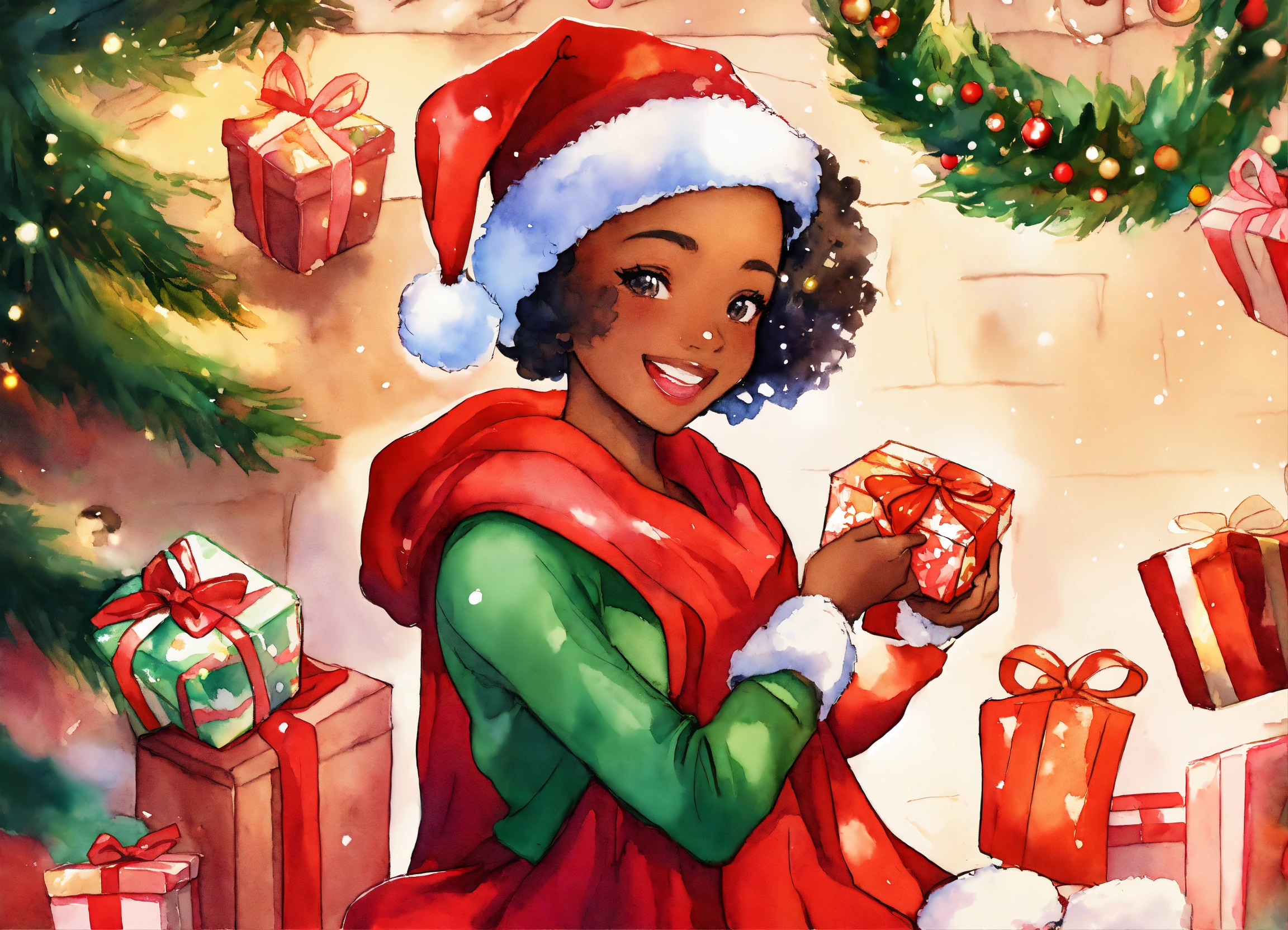 Lexica - CARTOON, ILLUSTRATION, AFRICAN AMERICAN CHRISTMAS season ...