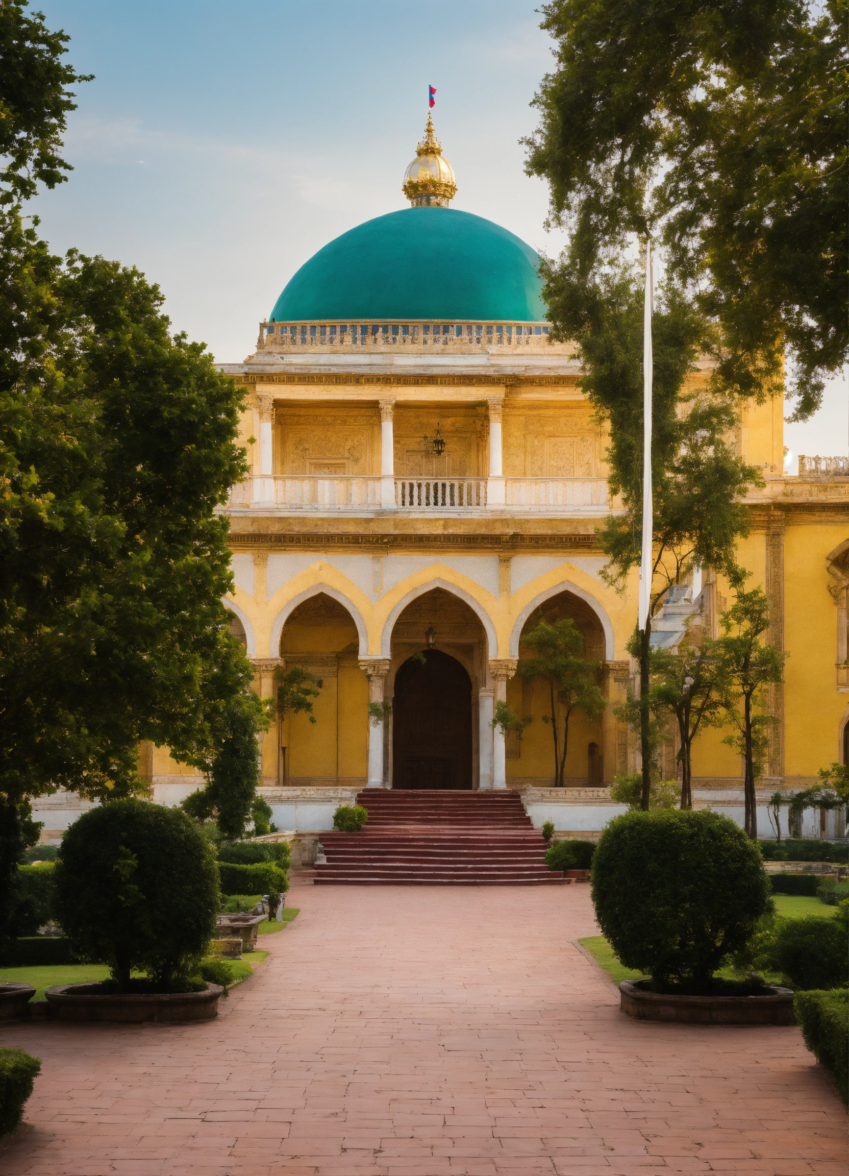 Lexica - A beautiful palace with a dome and a flag