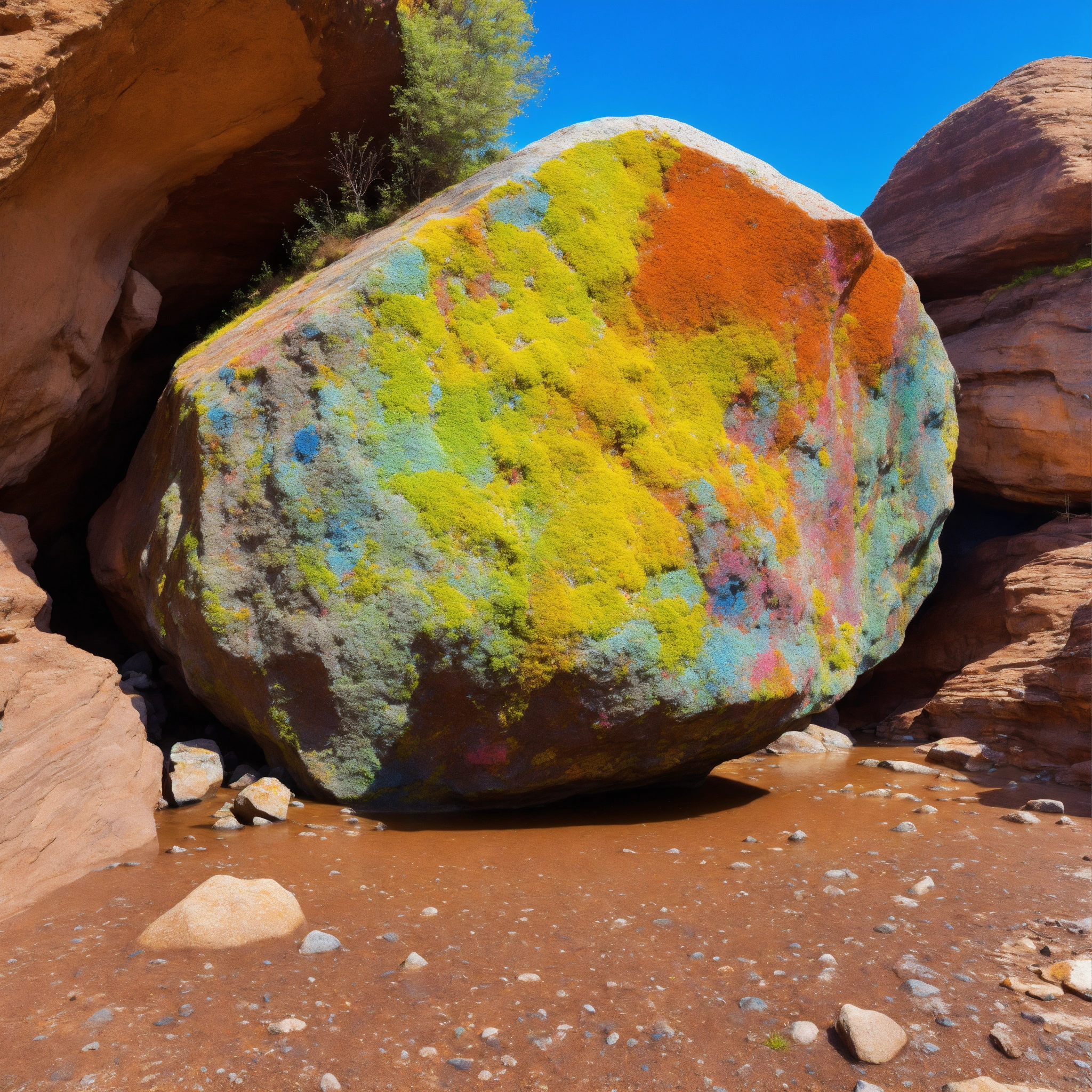 Lexica - Vibrant large rock with ore