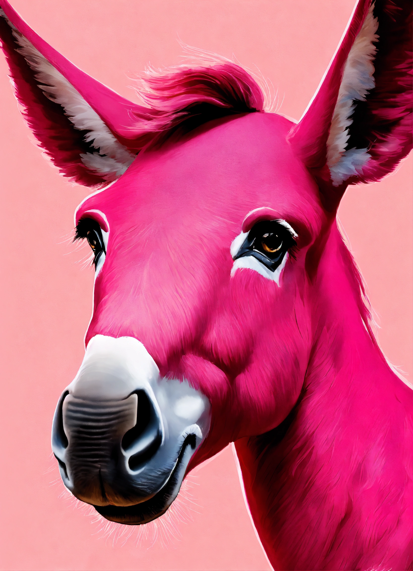Lexica - A pink Donkey with wings
