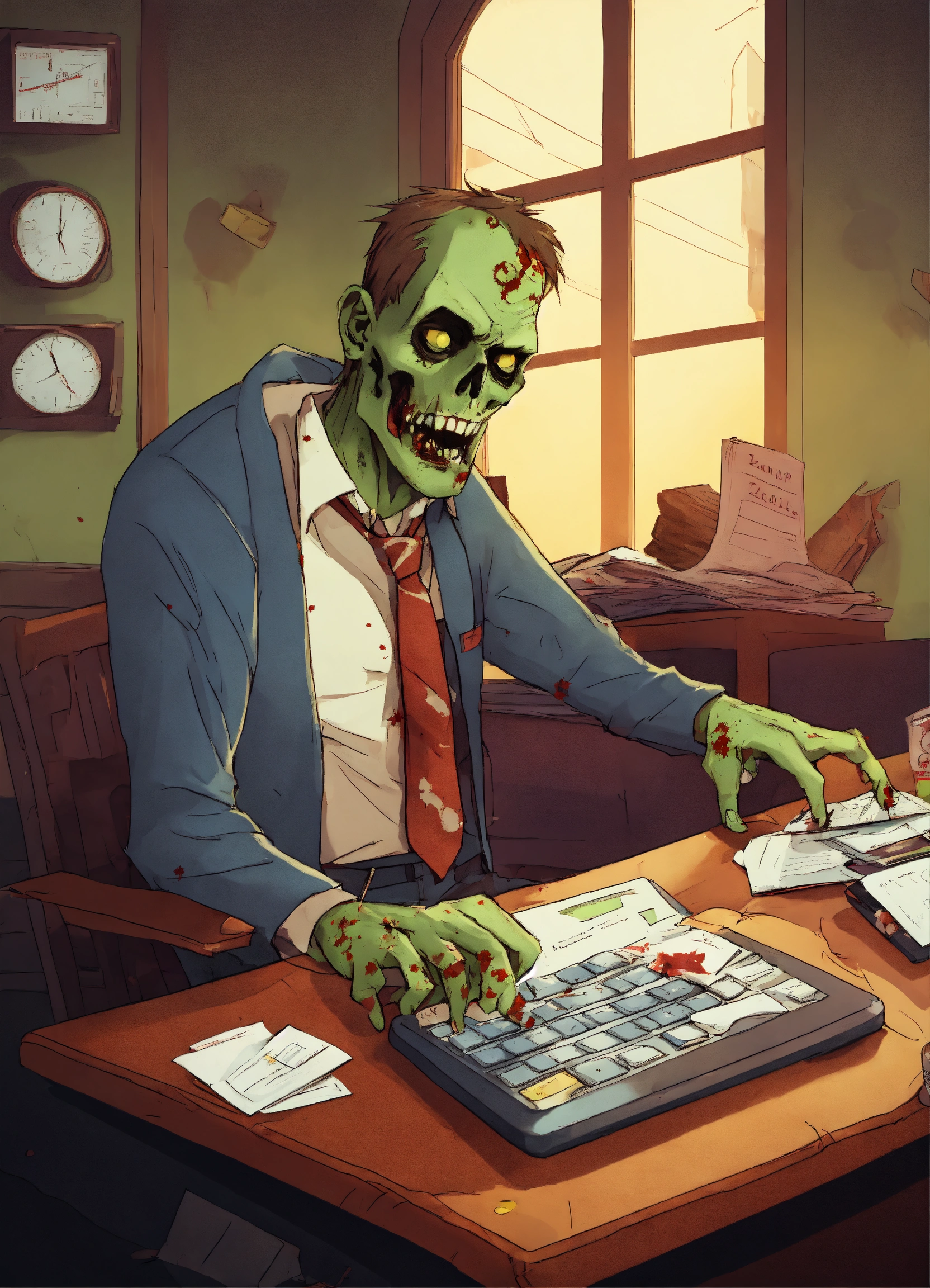 Lexica - Zombie doing taxes