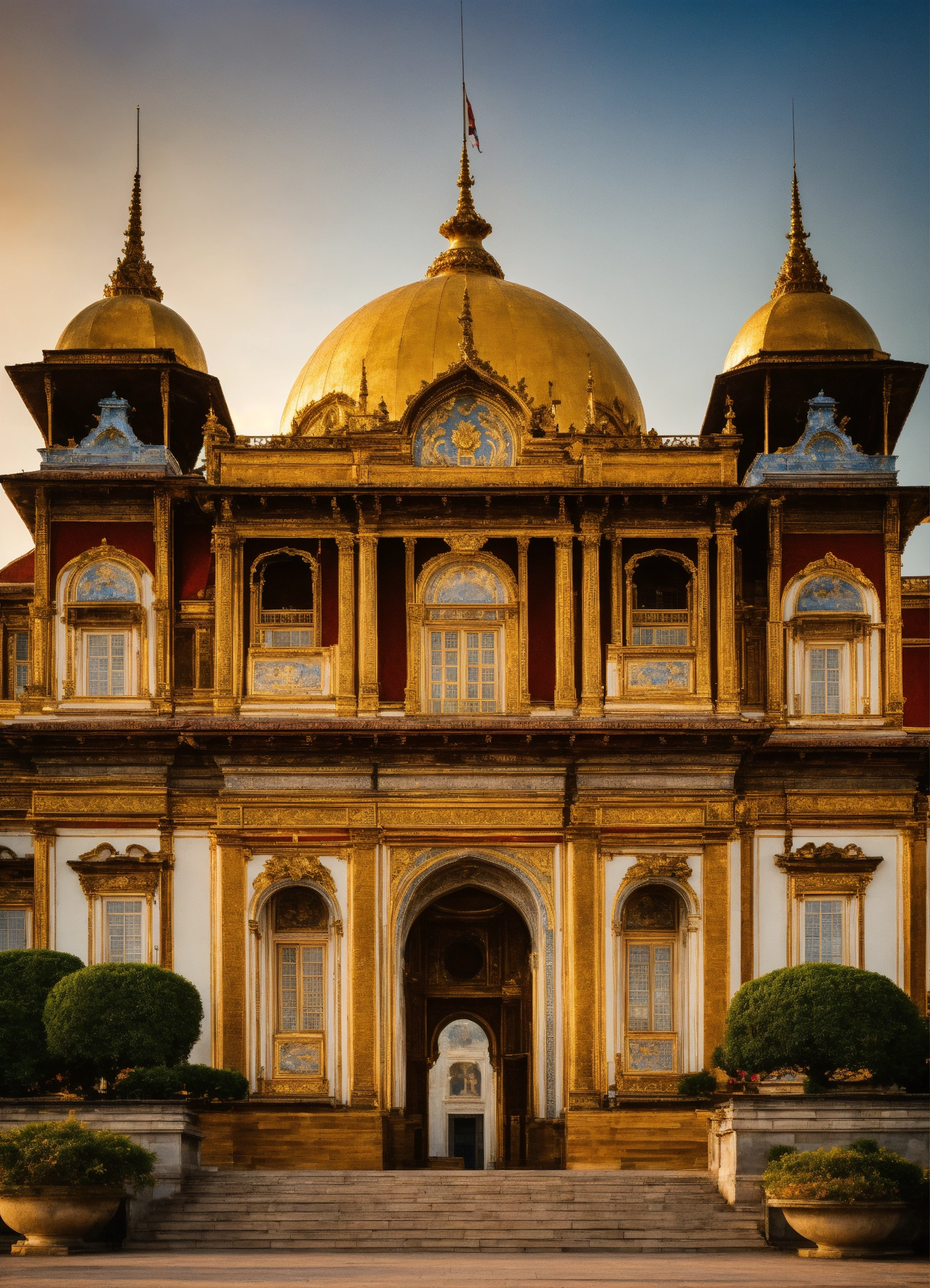 Lexica - A complete picture of a royal palace building with a dome
