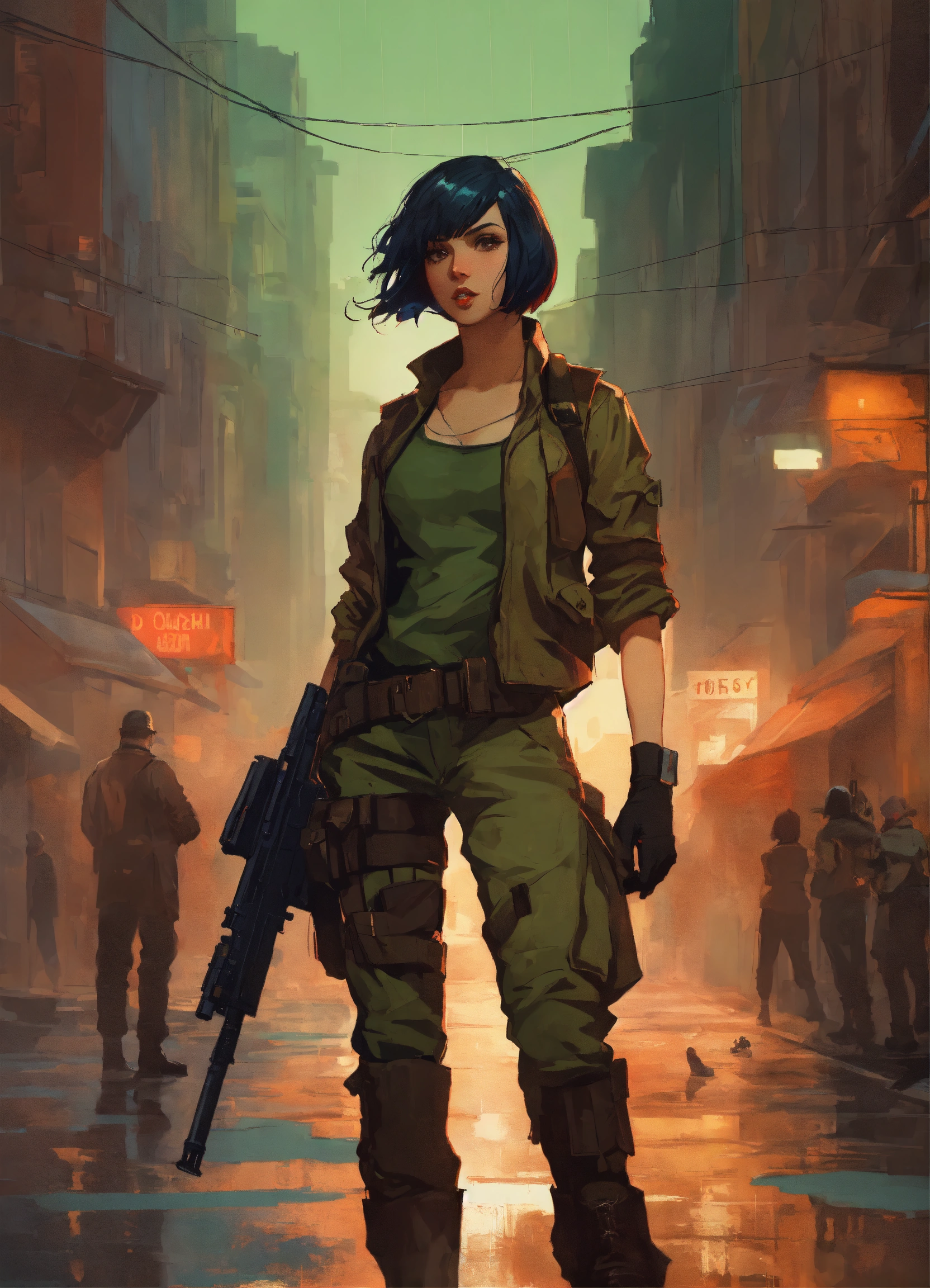 Lexica - Highly detailed portrait of emo lady mercenary, Jessica ...