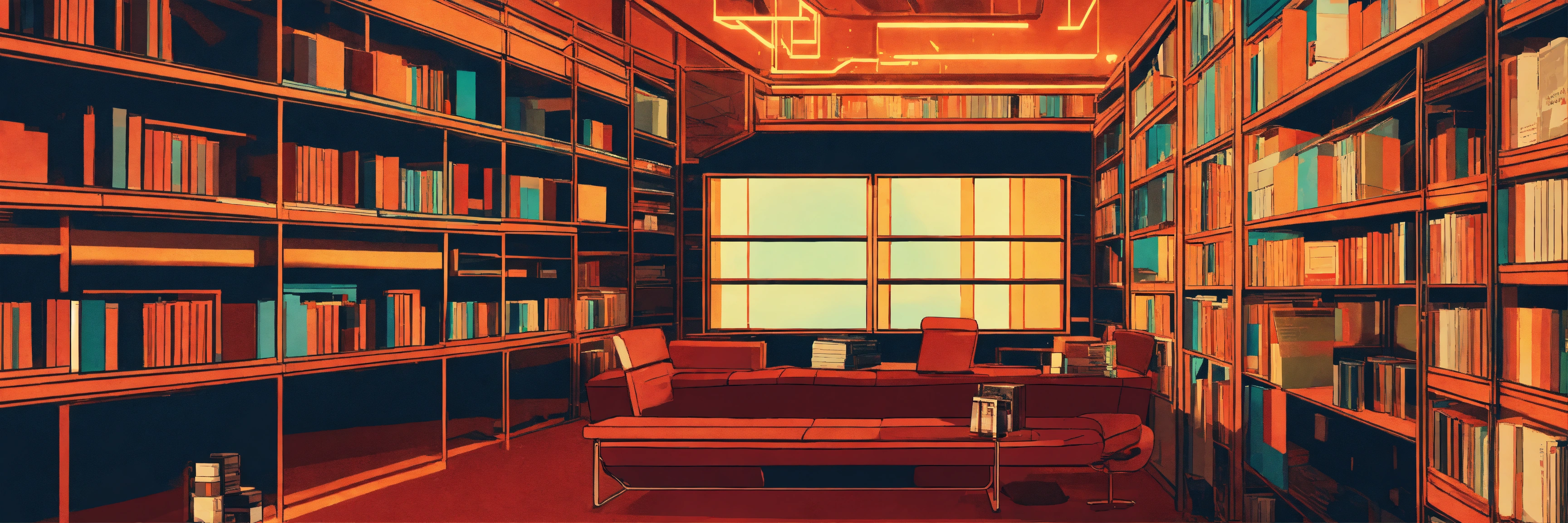 Lexica - A retro-futuristic media library with augmented reality glasses.